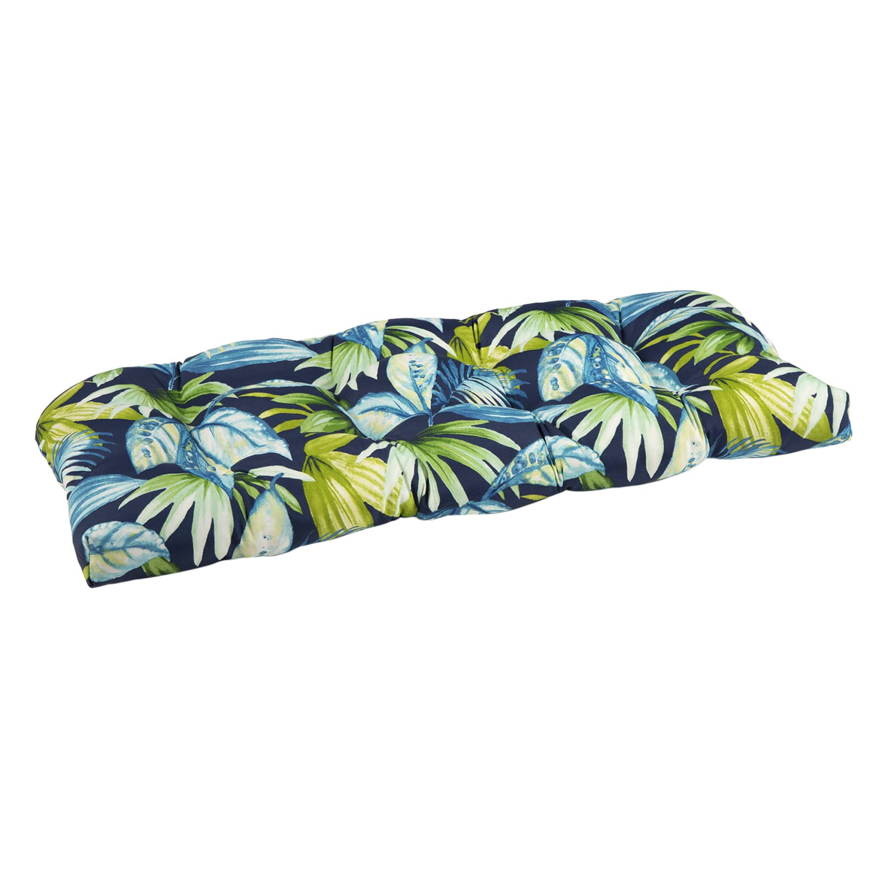 Seneca Navy Blue Outdoor Wicker Settee Cushion