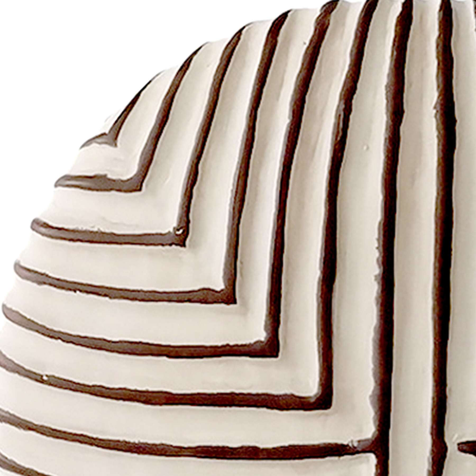 Tracey Boyd White Tribal Charger On Stand, 11"