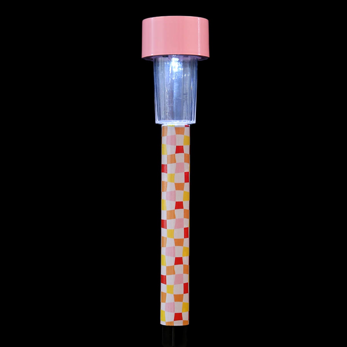 Solar Pink Wavy Check Rocket Light