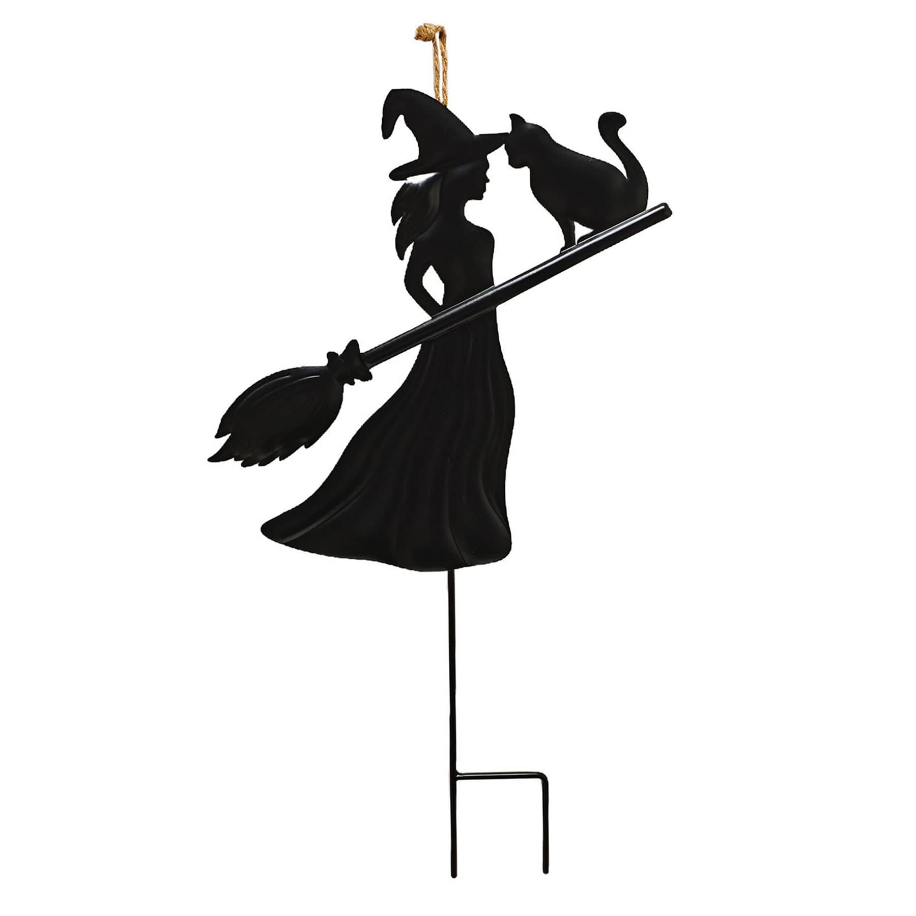 Spellbound Witch & Cat Yardstake, 24"