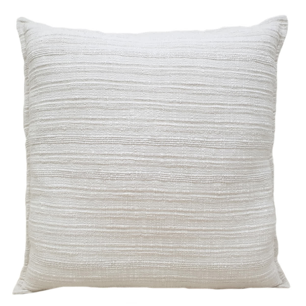Honeybloom White Striped Slub Euro Throw Pillow, 24"