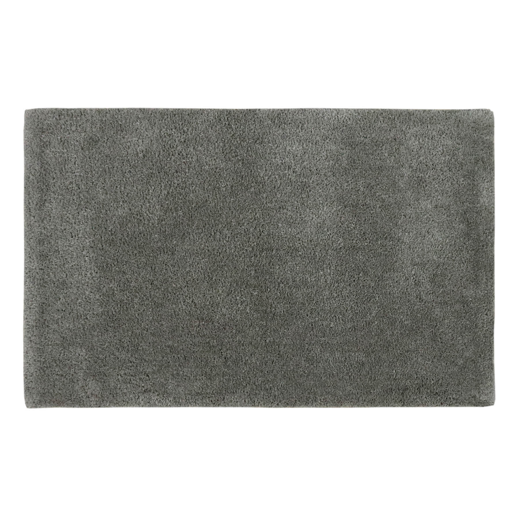 Solid Grey Shag Tufted Accent Rug, 27x45