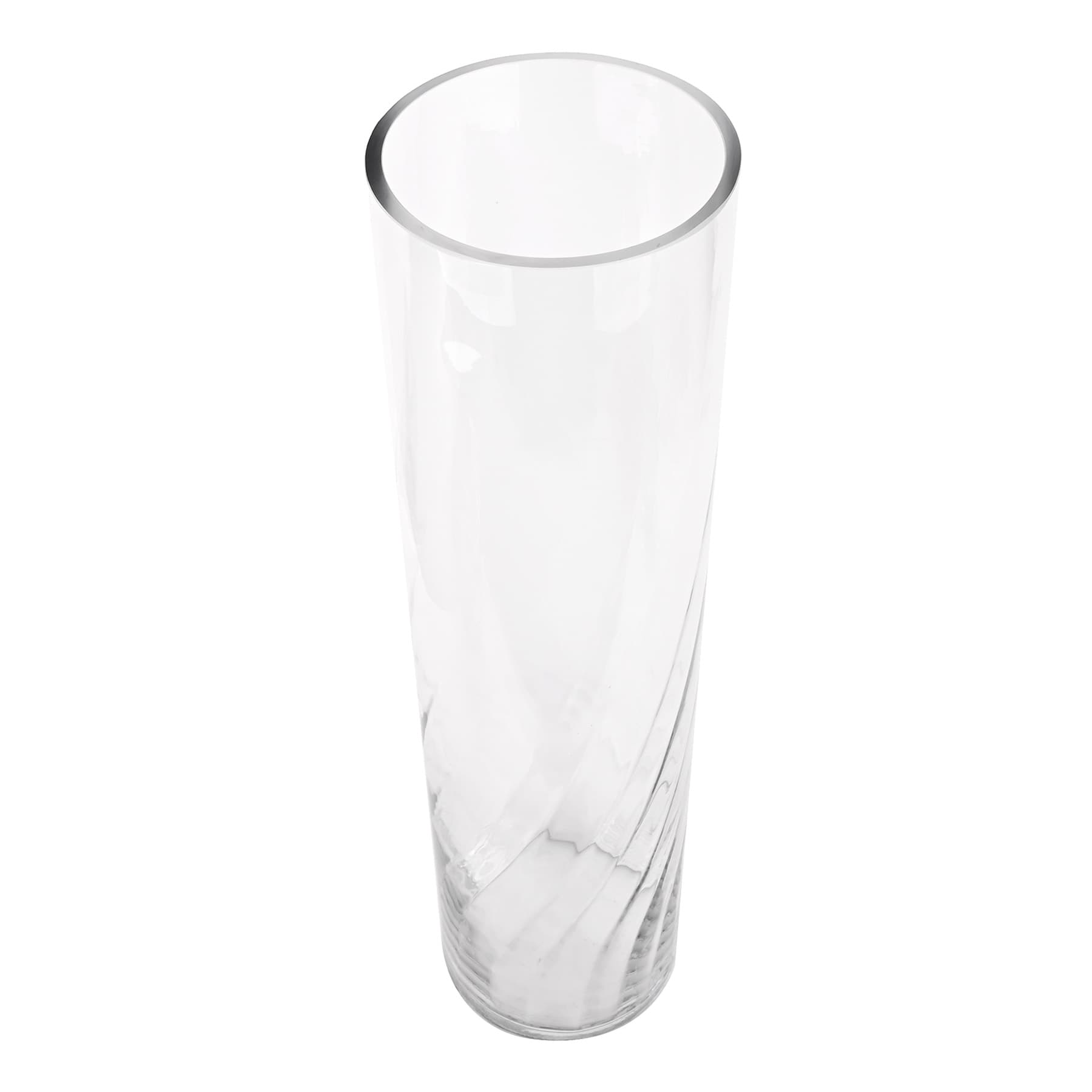 Clear Glass Vase, 19.7"