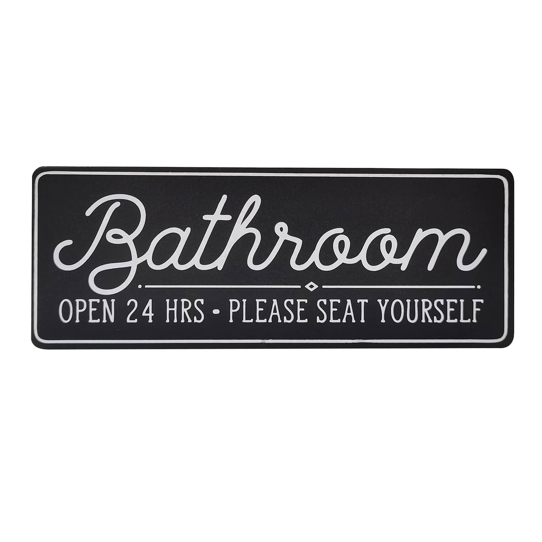 Bathroom Plaque, 8x3