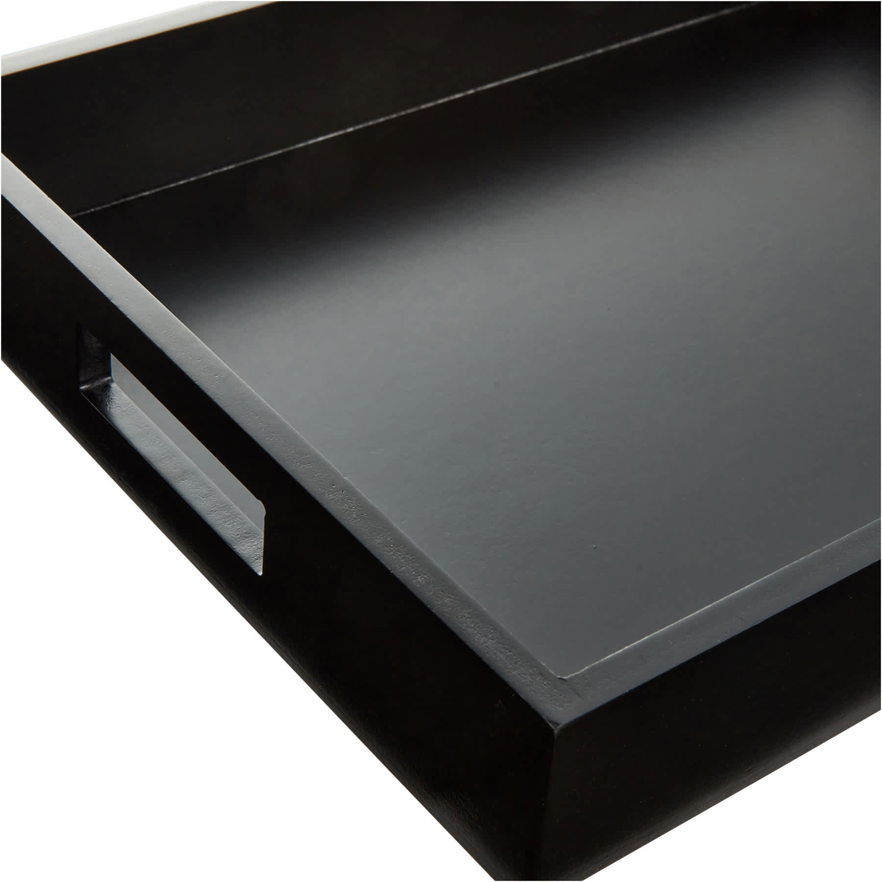 Black Wooden Decorative Tray, 14x10