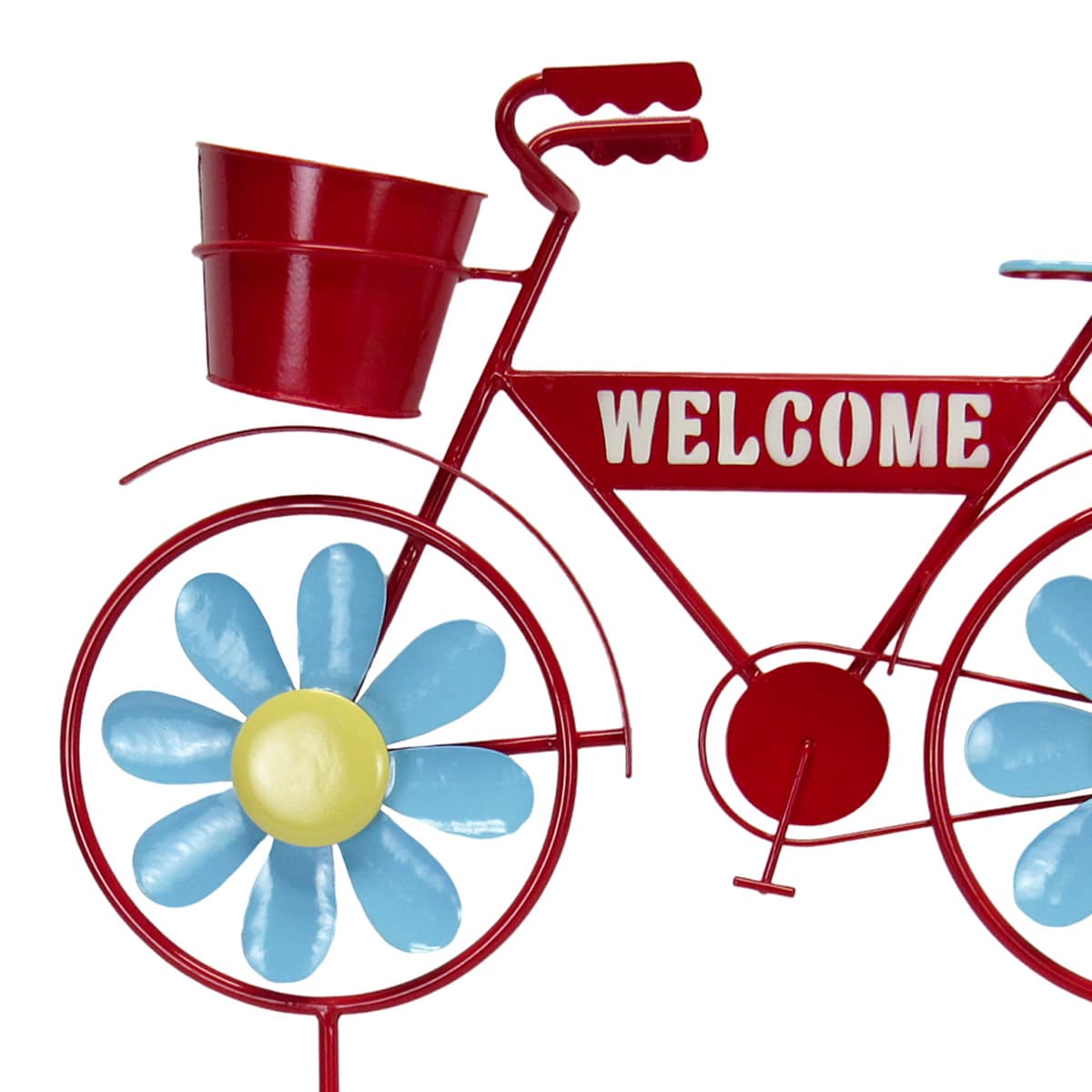 Sunny Club Red Metal Bicycle Planter Stake, 28"