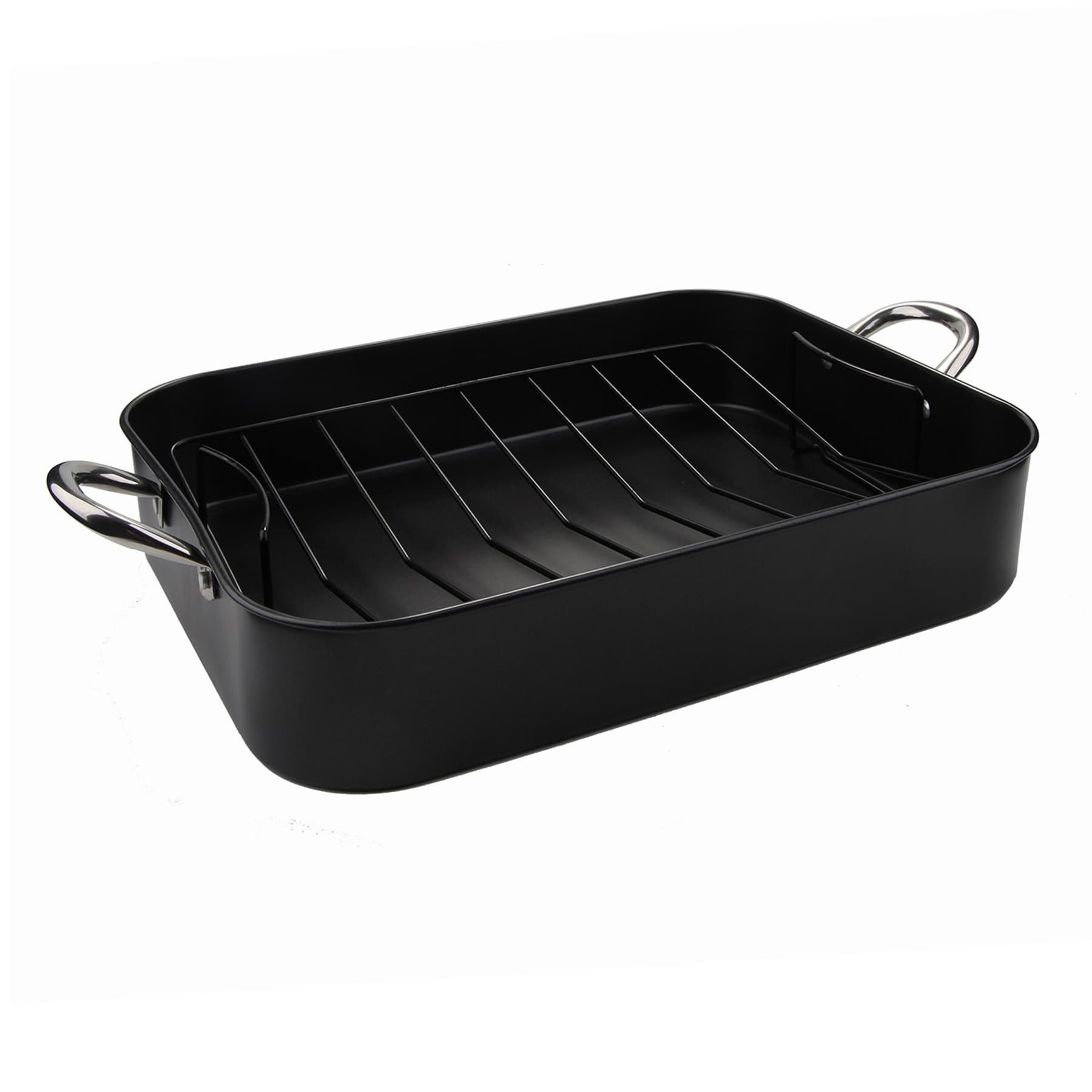 Black Metal Nonstick Roasting Pan