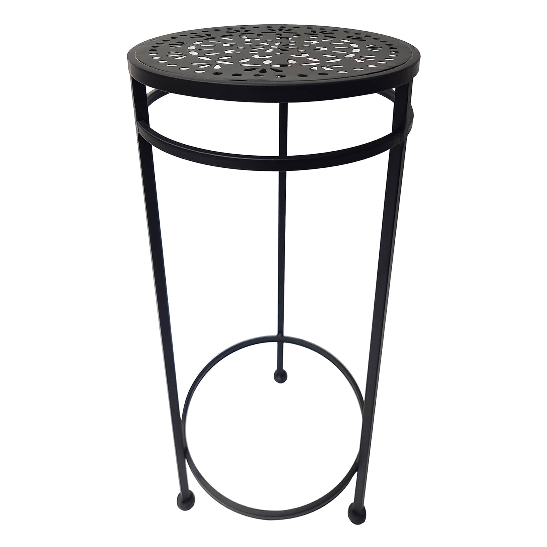 Black Metal Plant Stand, Medium