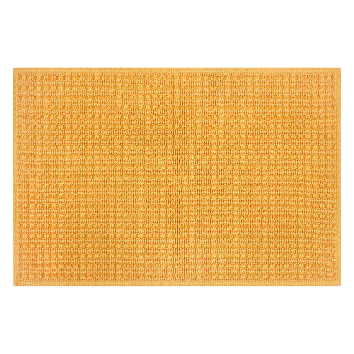 Crosby St. Ochre Waffle 100% Cotton Antimicrobial Bath Rug, 20x30