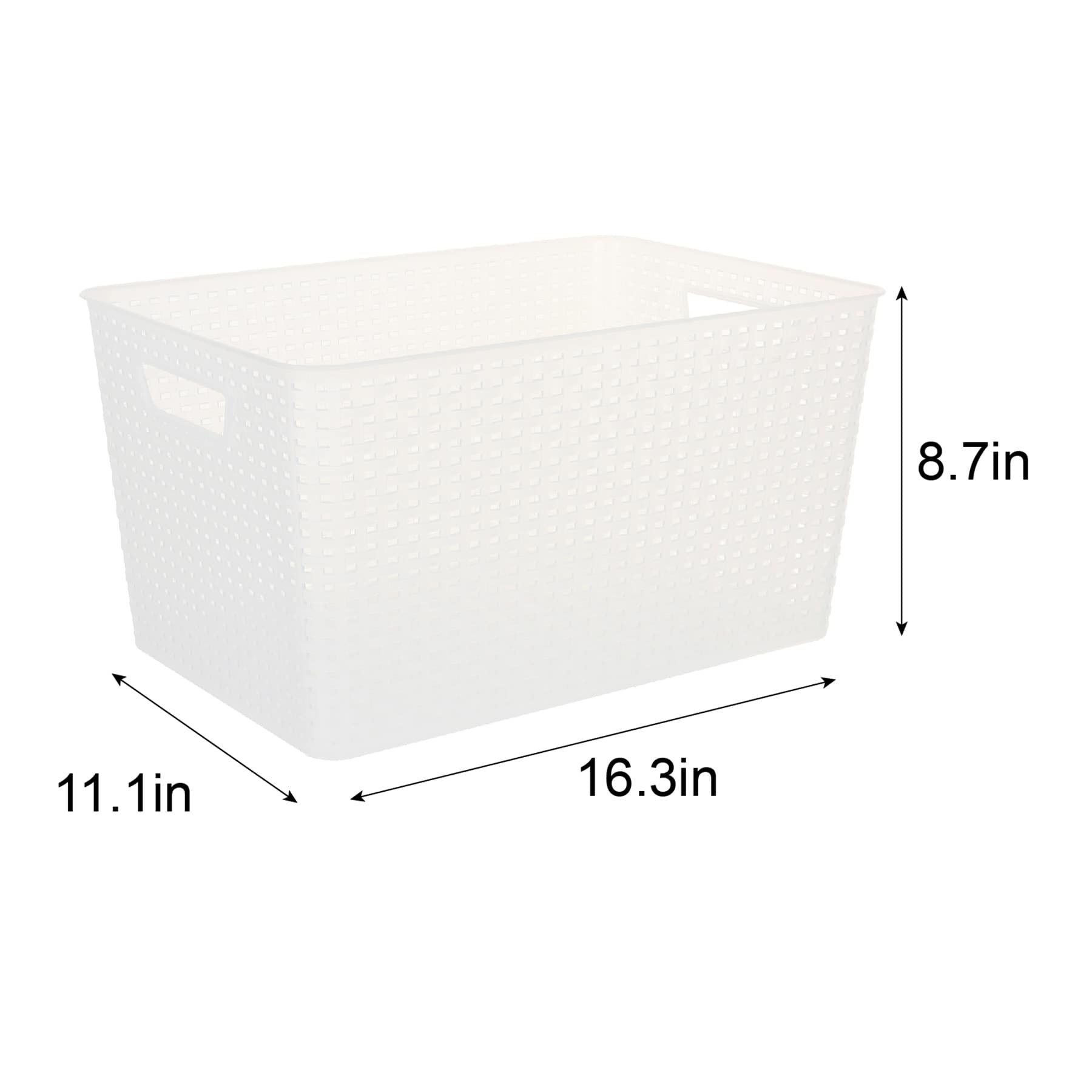 Crossover Weave Basket XL Clear