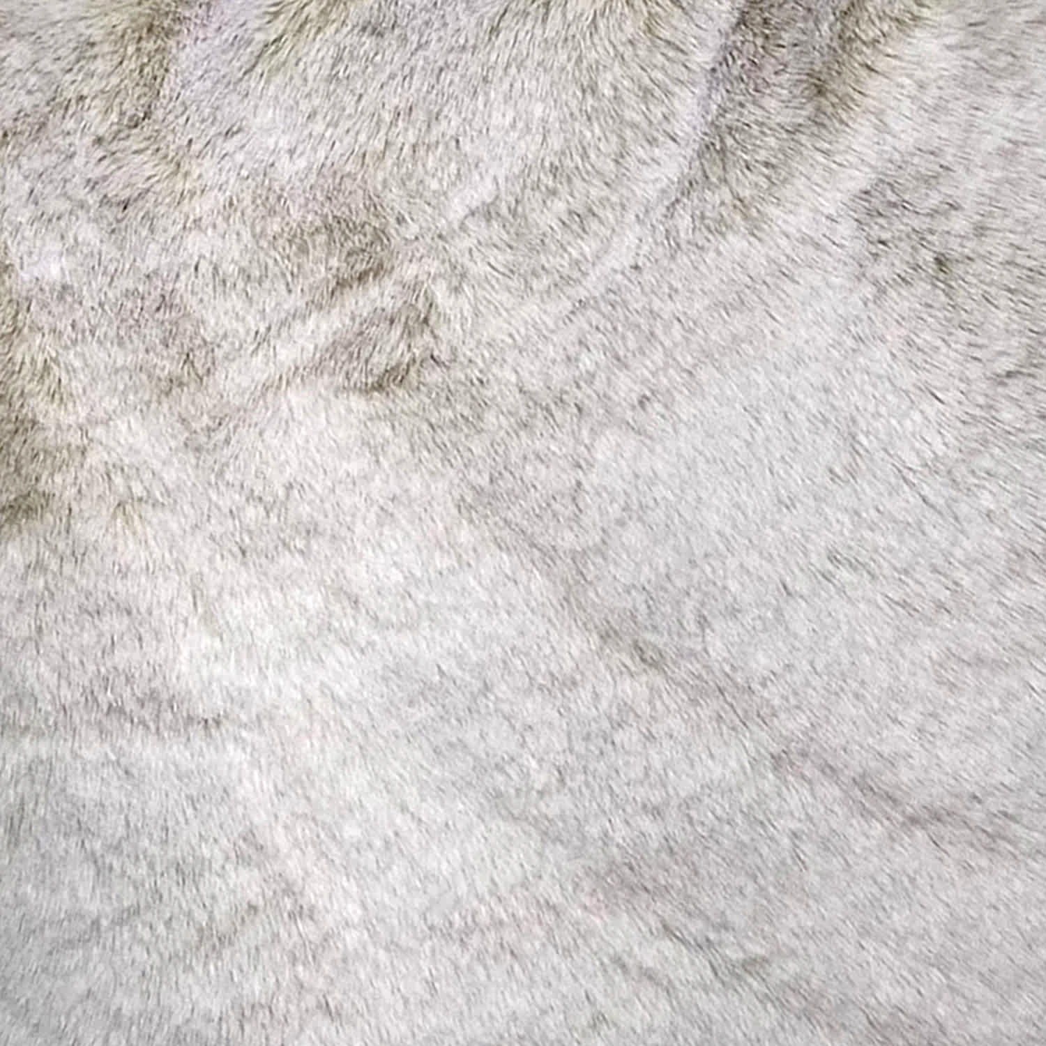 Ivory Luxury Chinchilla Faux Fur Throw Pillow, 18"