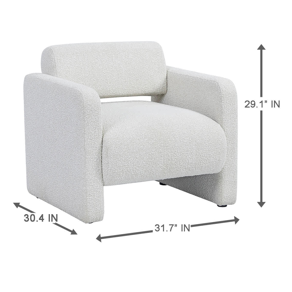 Baxter Accent Chair, Cream