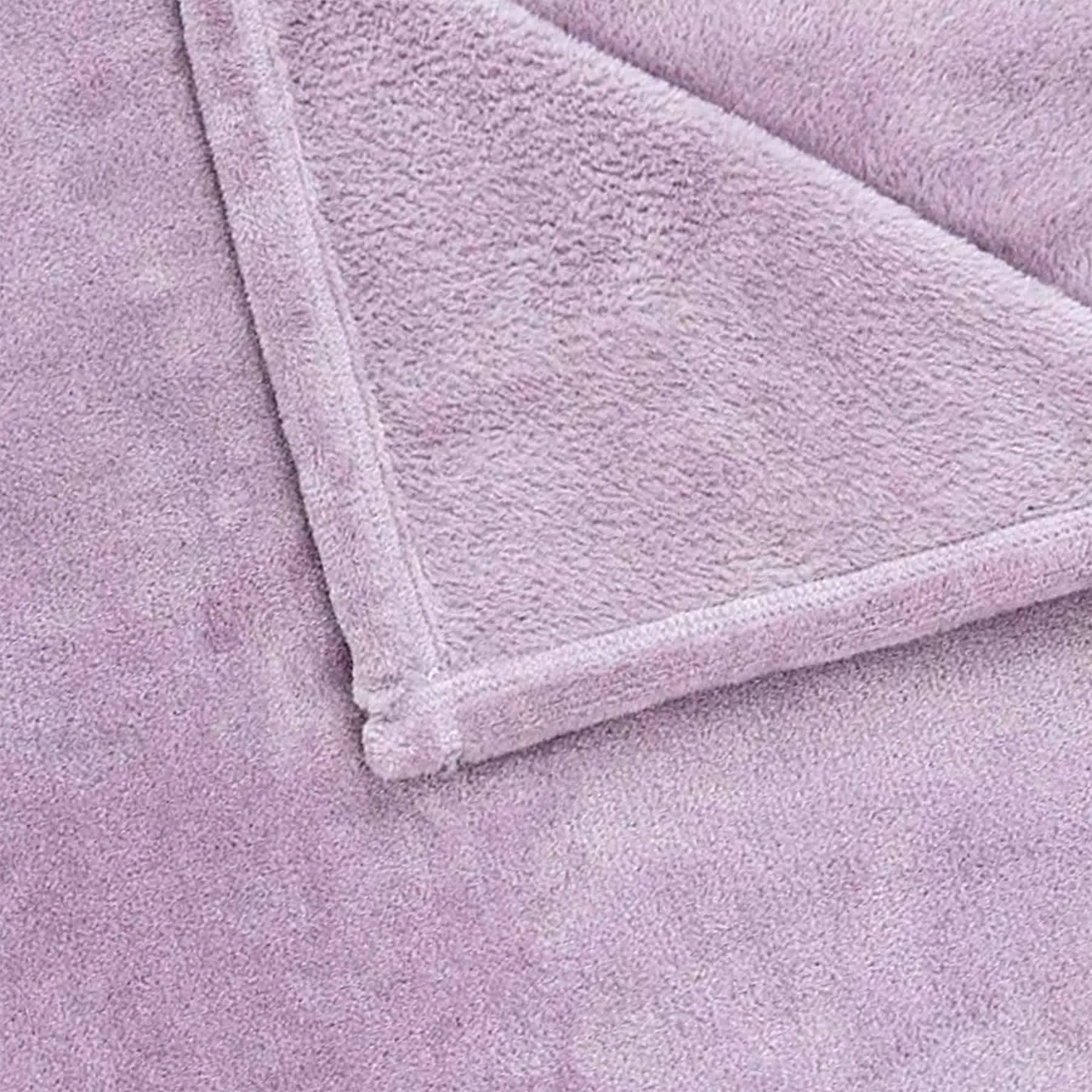 Purple Plush Bed Blanket, Full/Queen