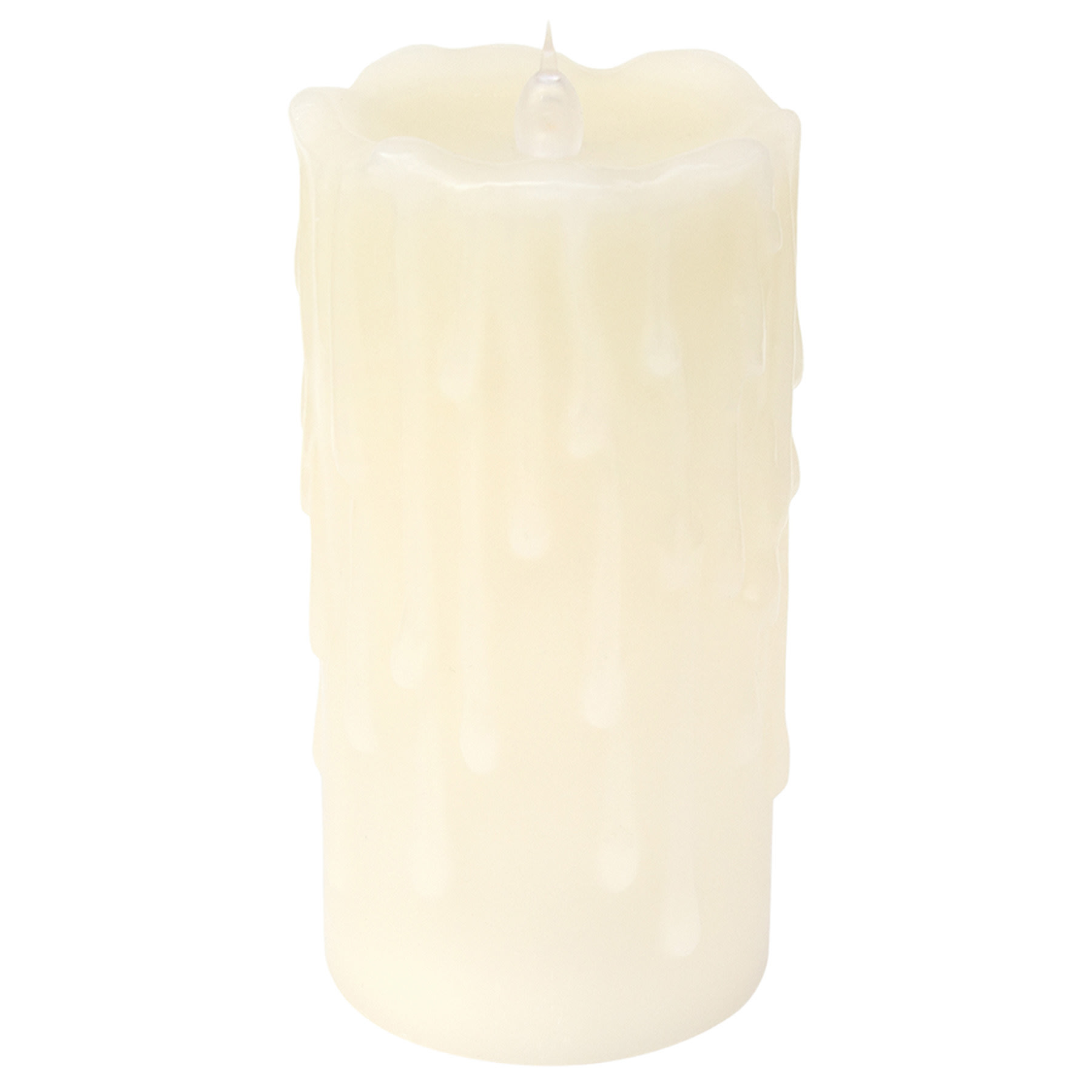 Midnight Shadows Ivory Drip LED Pillar Candle, 3x6