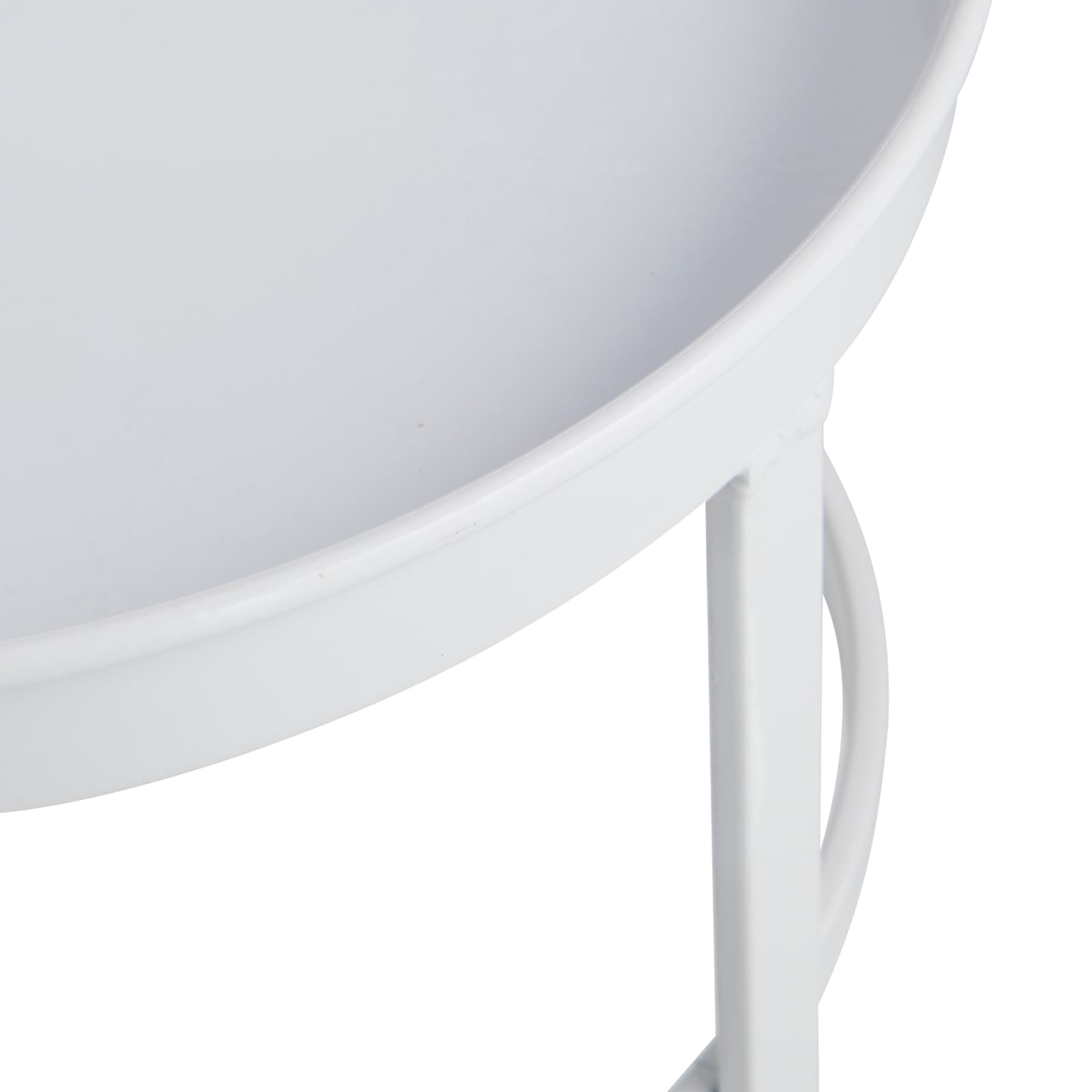 White Metal Plant Stand, Large