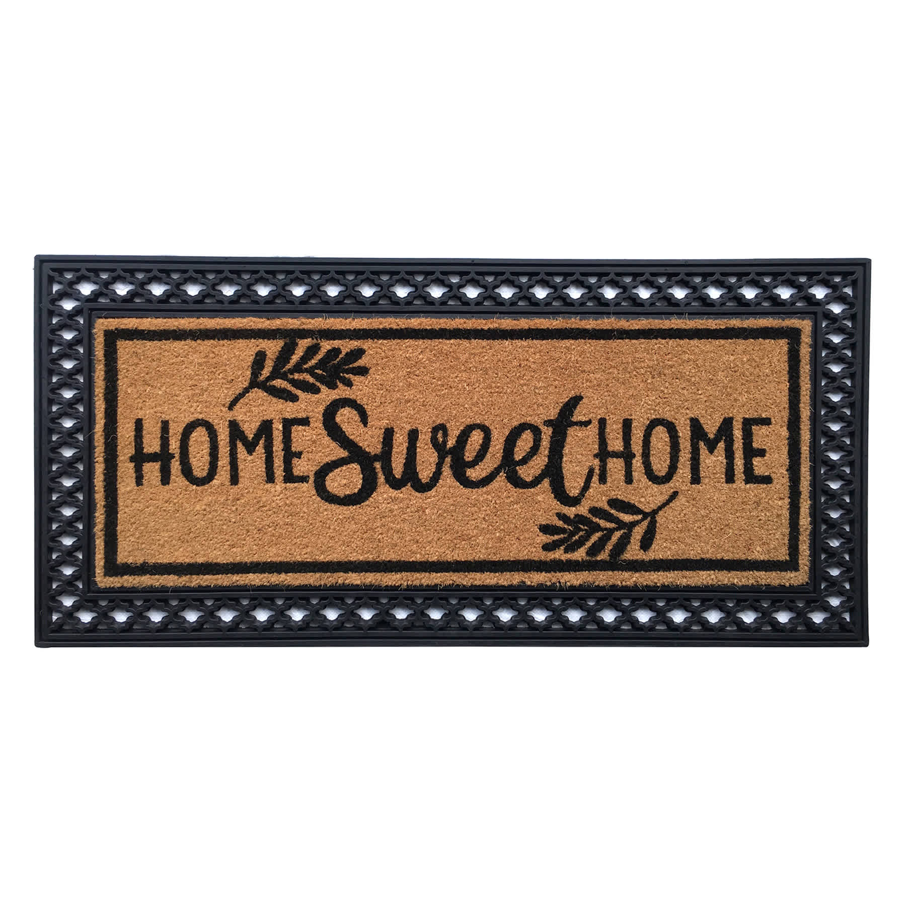 Home Sweet Home Rubber & Coir Mat, 22x47