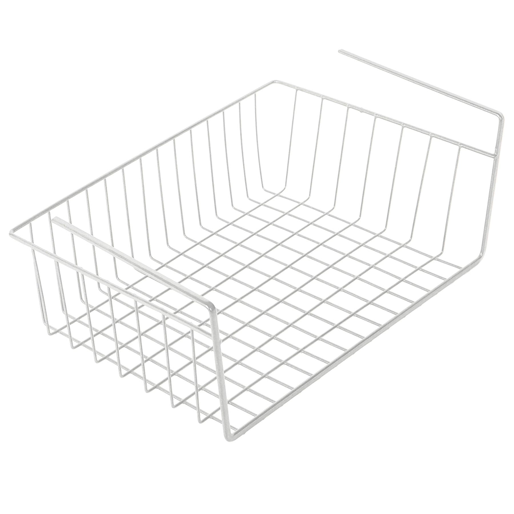 White Undershelf Storage Basket, Medium