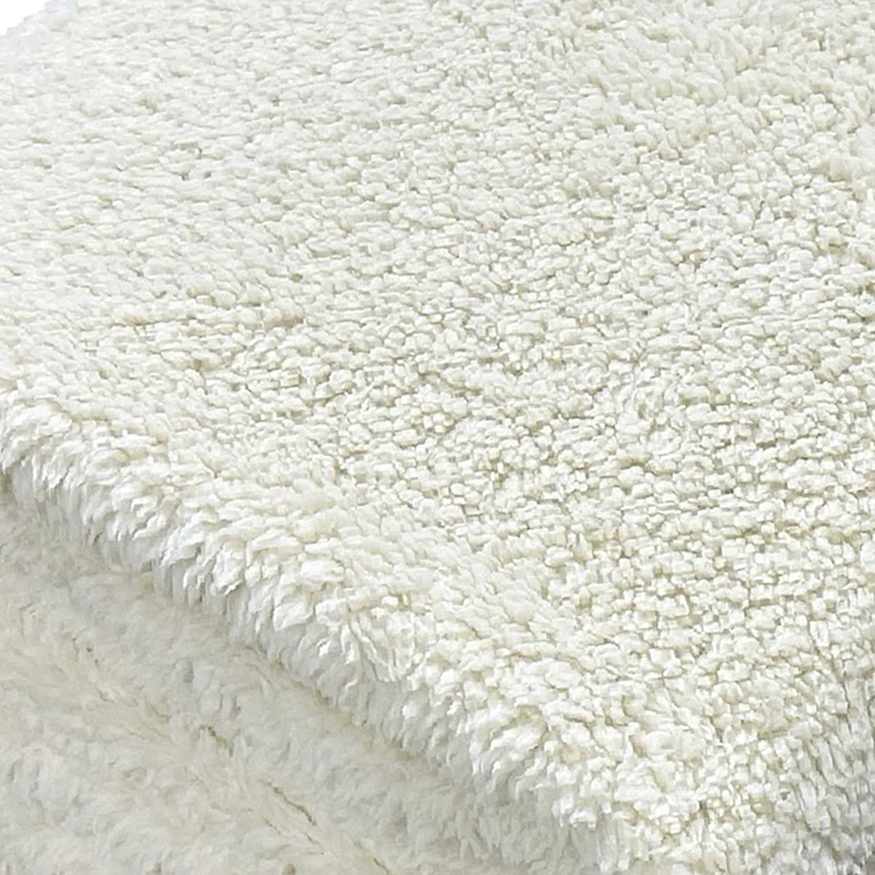Natural Sherpa Throw Blanket, 50x60