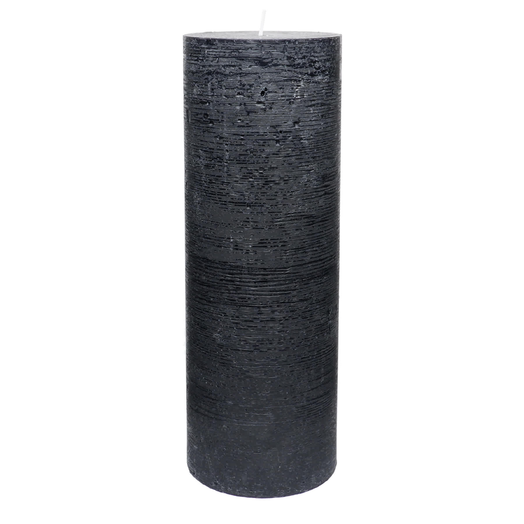 Honeybloom Black Unscented Pillar Candle, 4x11