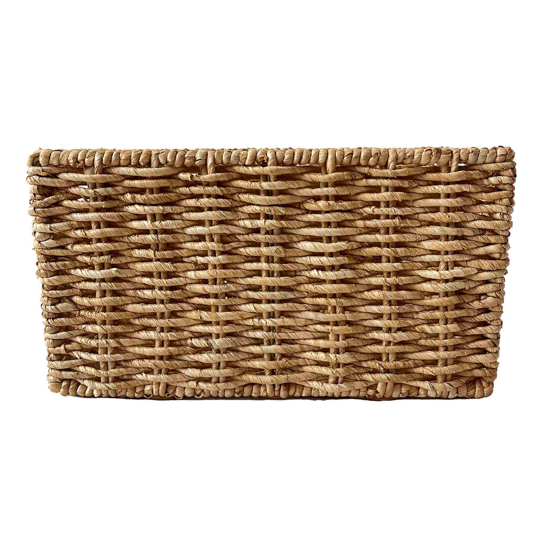 Vanilla Wicker Rectangle Storage Basket, Medium