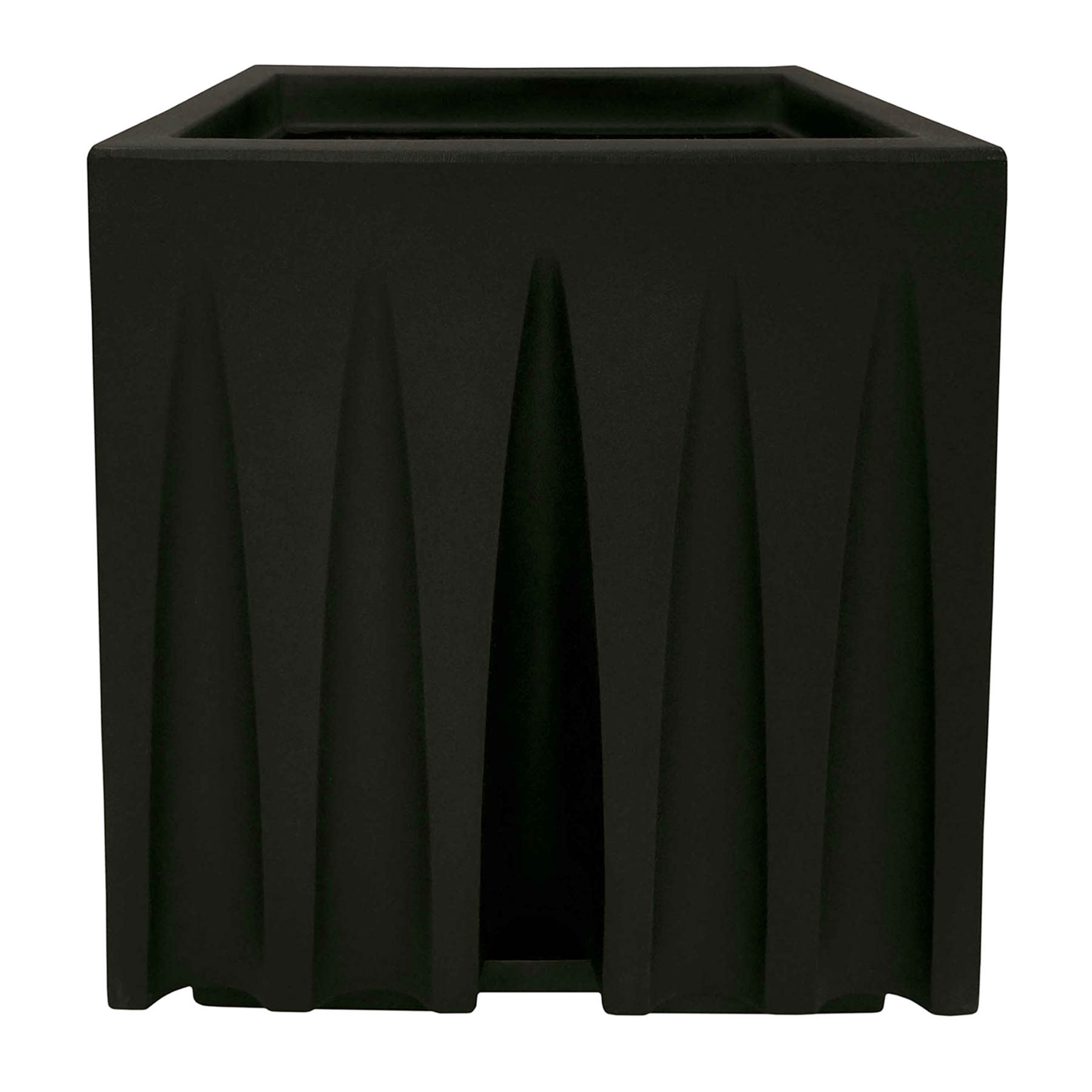 Dubai Black Square Outdoor Planter, 16"
