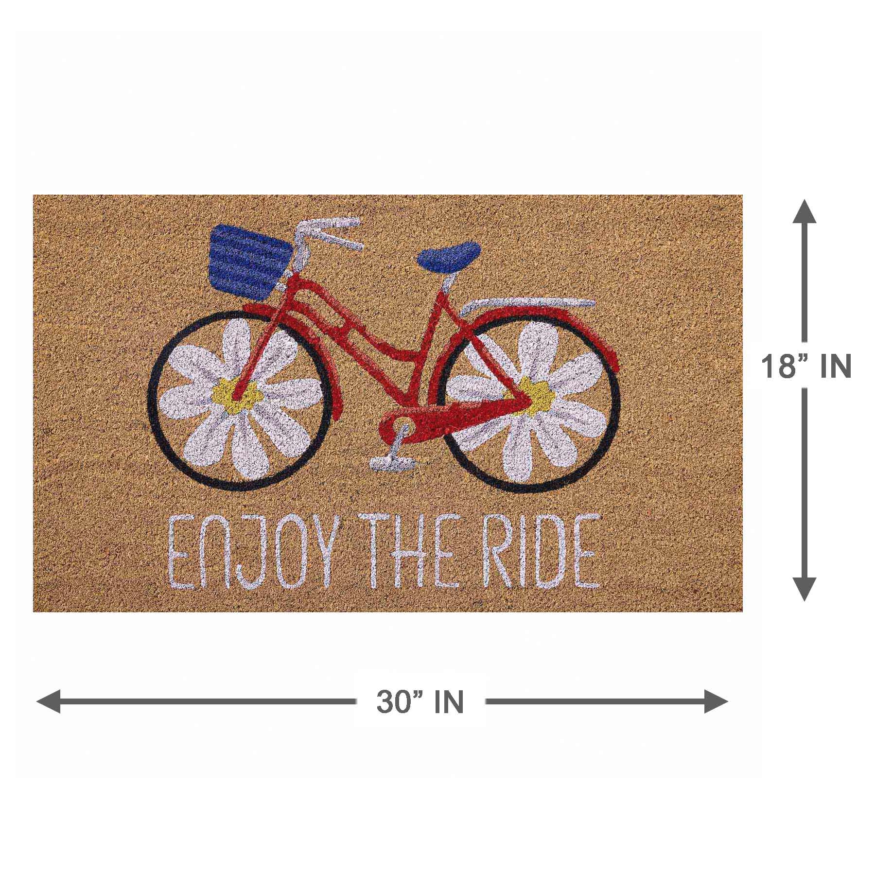 Enjoy the Ride Bike Coir Mat, 18x30