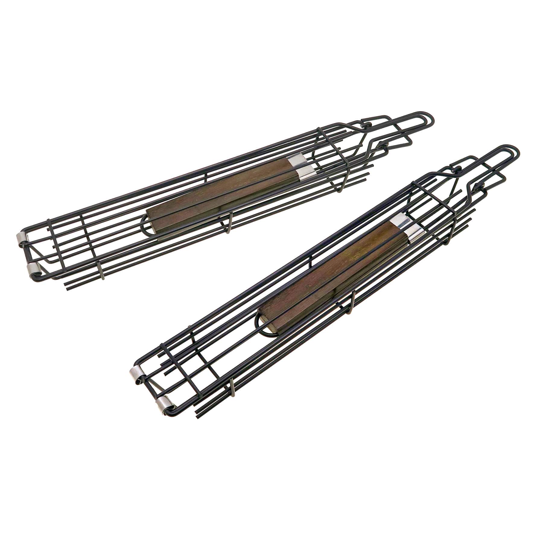 Set of 2 Kabob Basket with Folding Handle