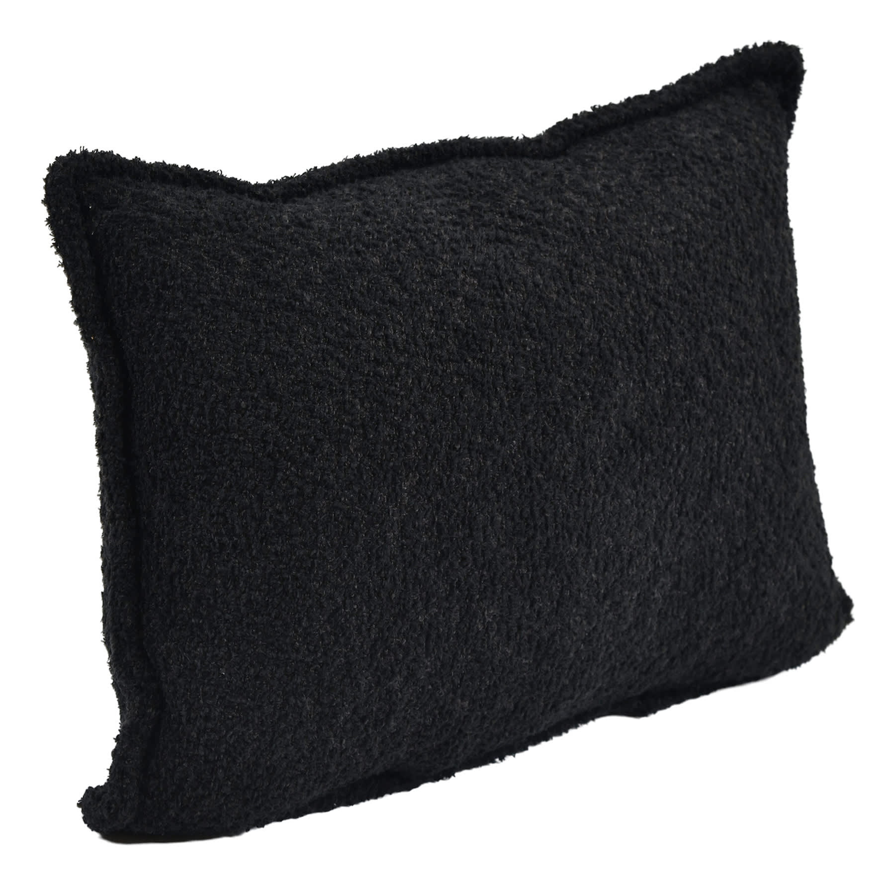 Crosby St. Black Soft Textured Boucle Throw Pillow, 14x20