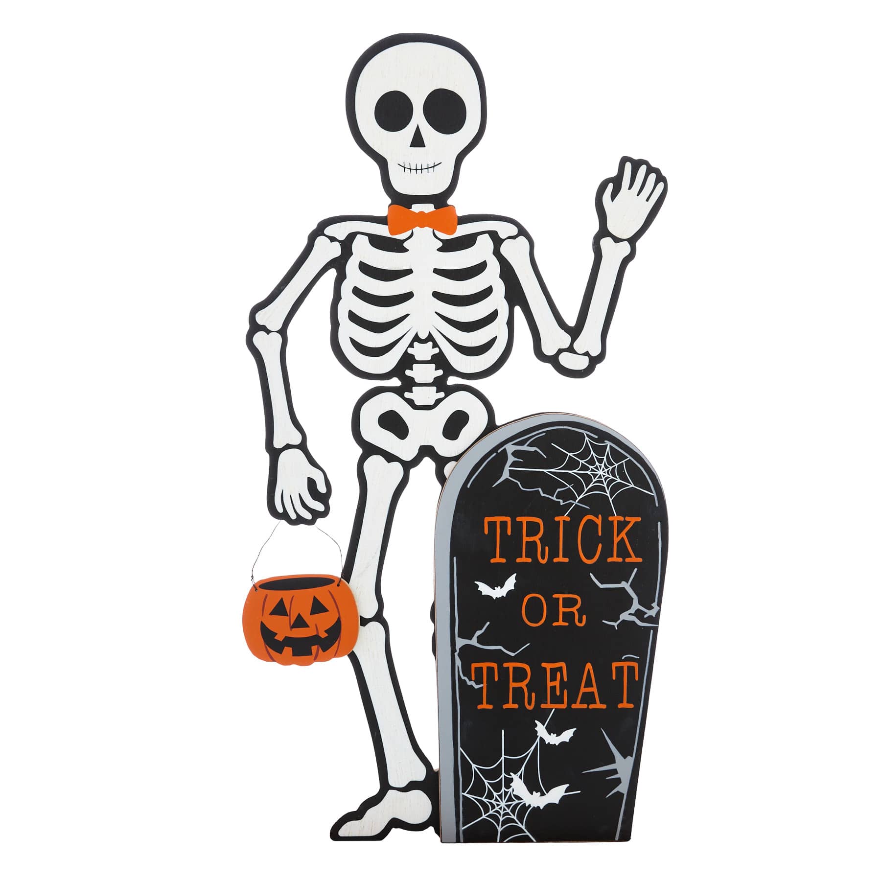 Happy Haunting Dancing Skeleton Decor, 24"