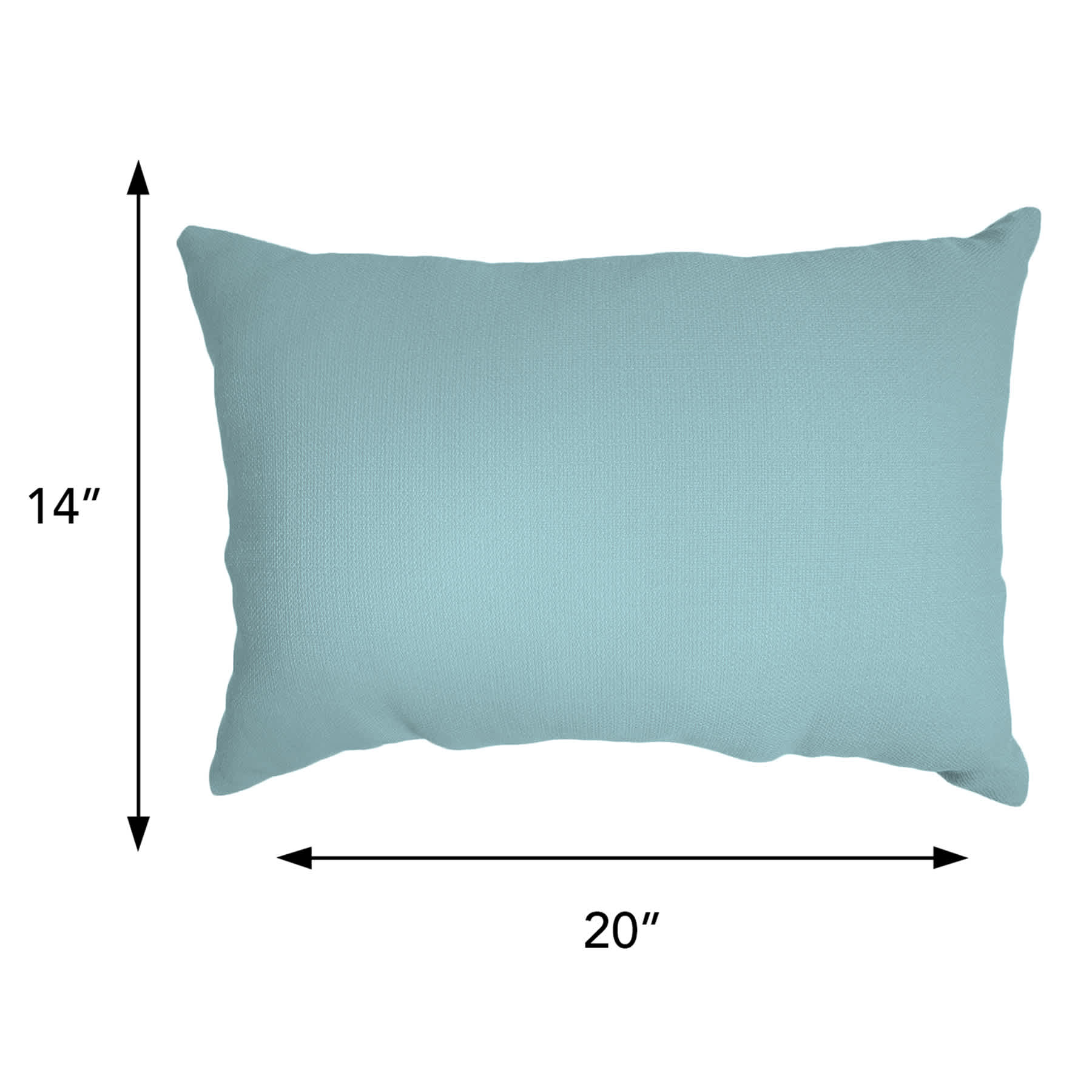 Canal Blue Canvas Lumbar Outdoor Throw Pillow, 14x20