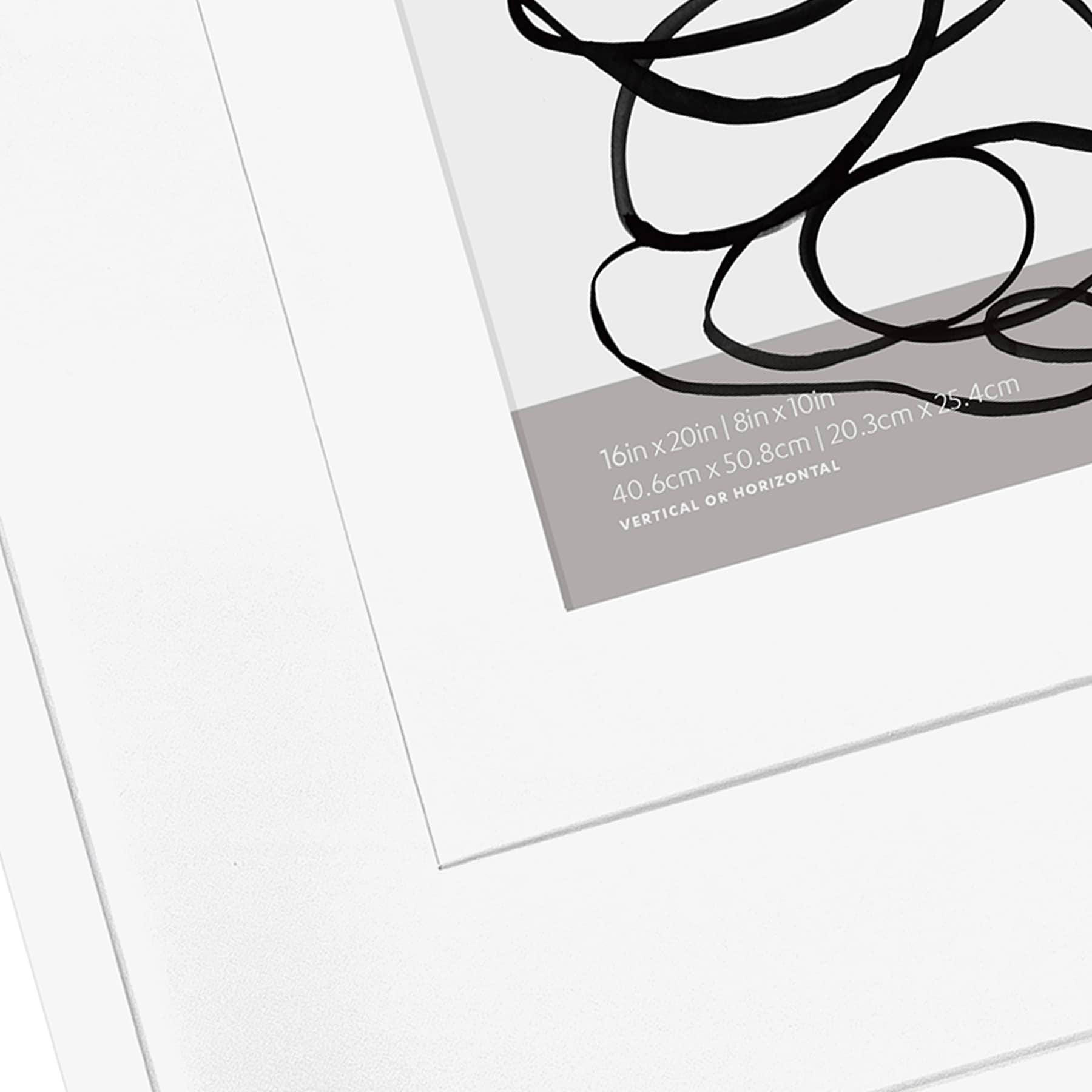 White Double Mat Wall Frame, 16x20