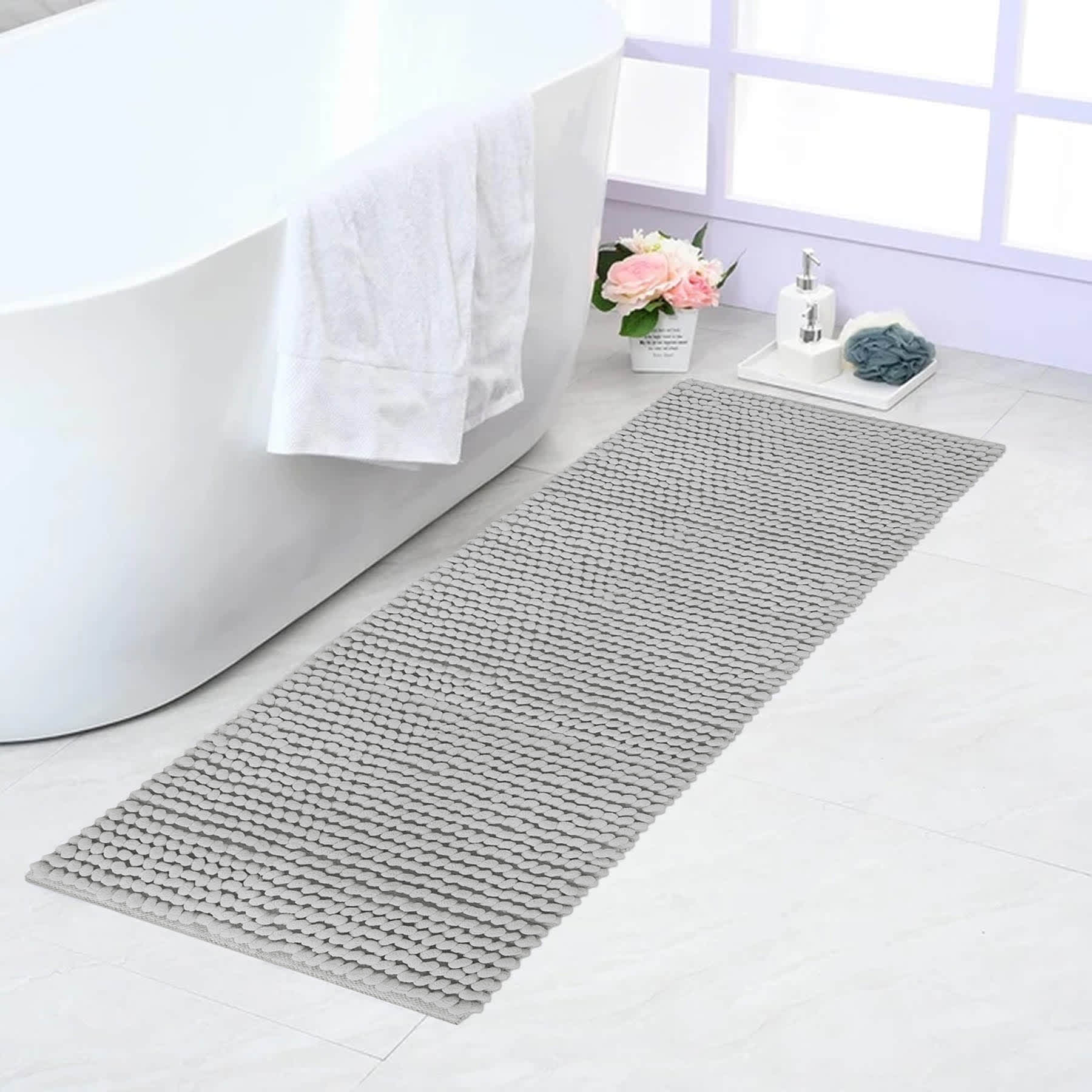 Loop Grey Bath Runner 22X60