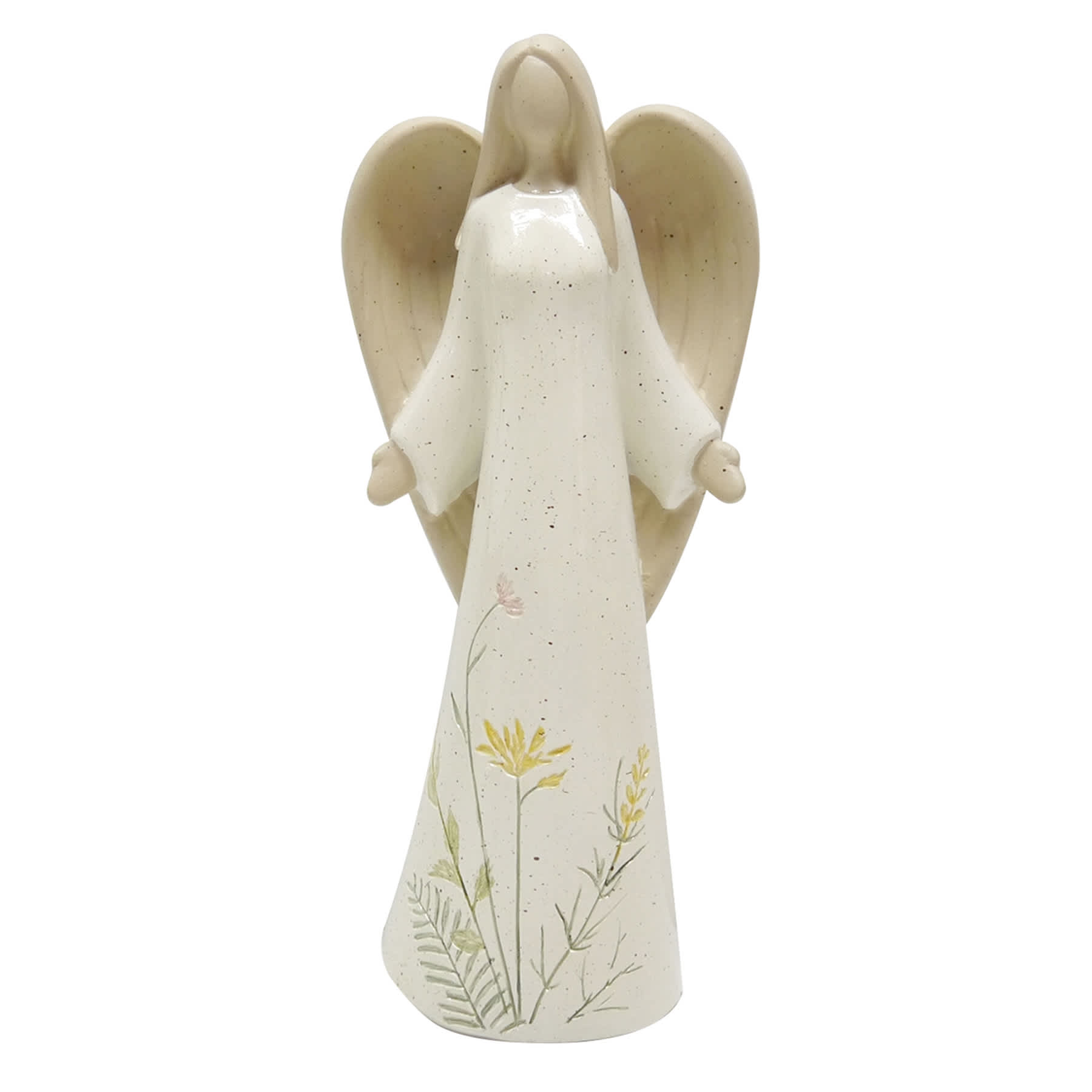 Angel Open Hand Outdoor Garden Statue, 12"