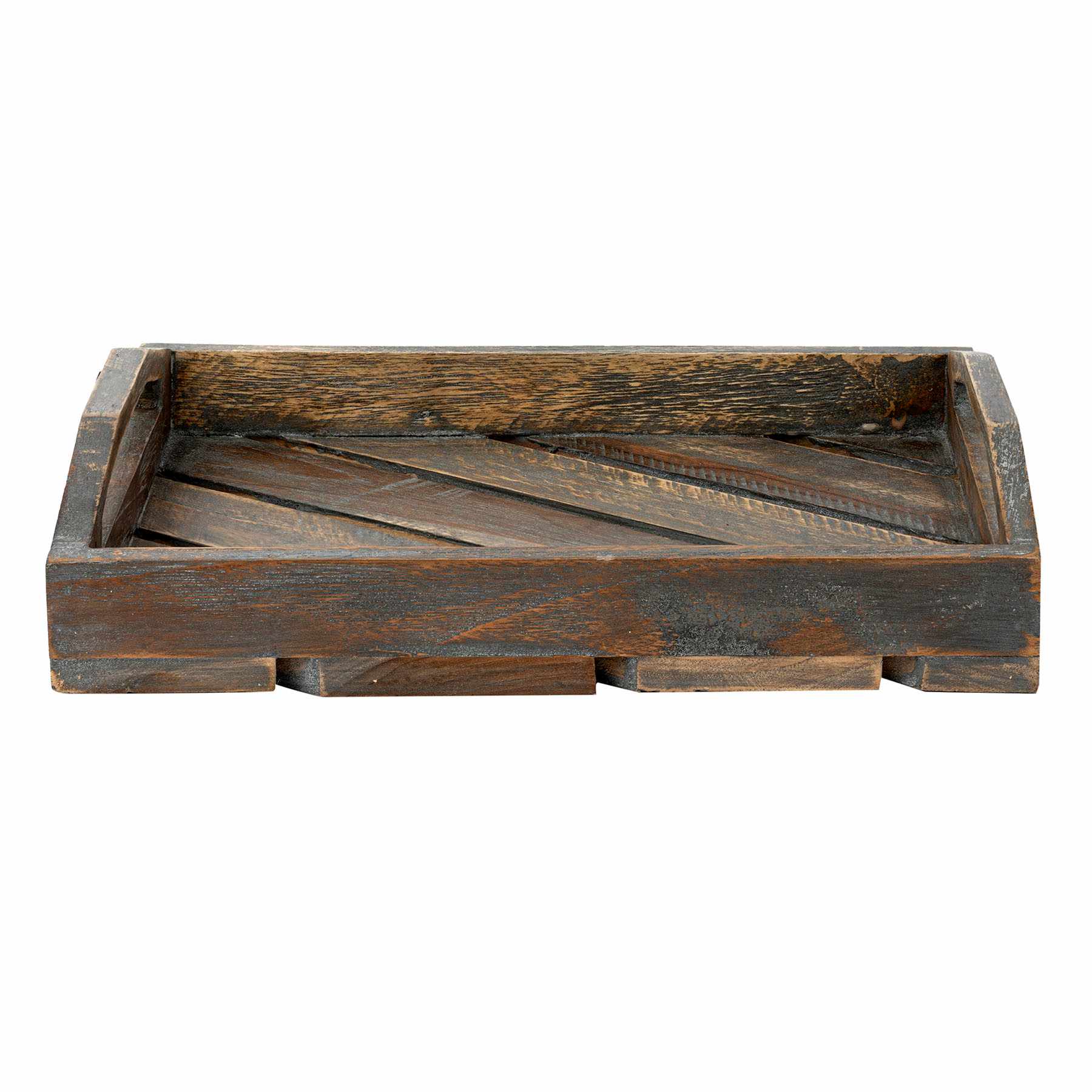 Dark Brown Wood Rectangle Tray, 10x8