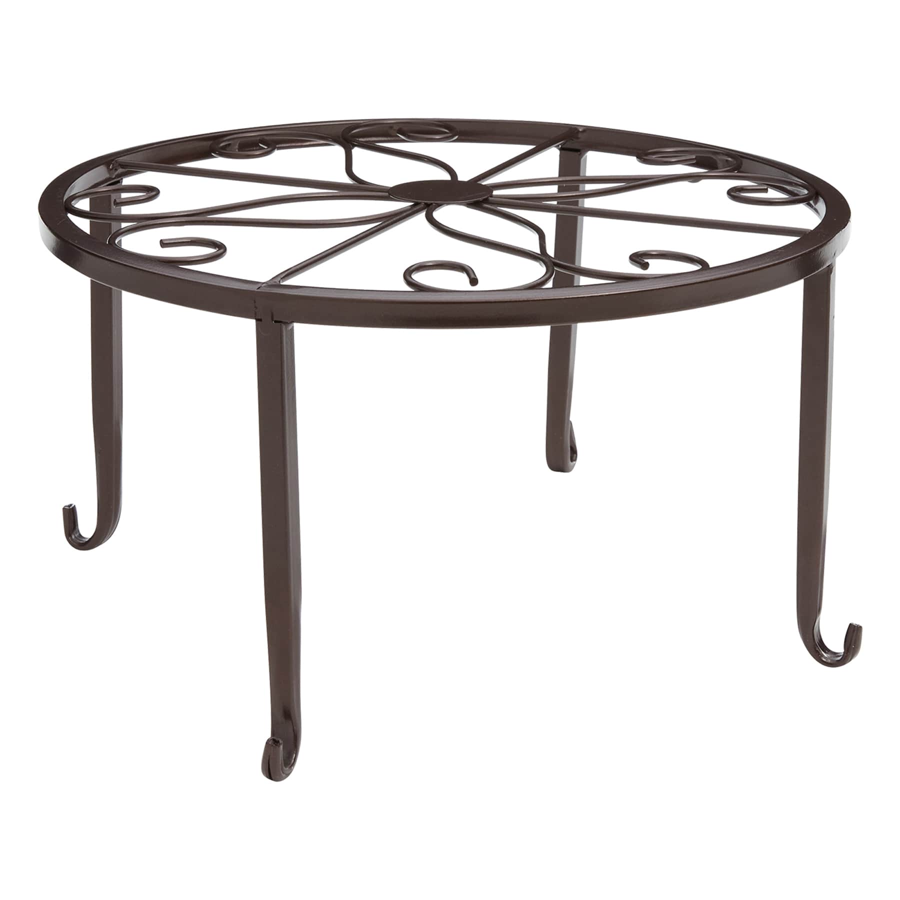 Copper Colored Metal Star Plant Stand, Large