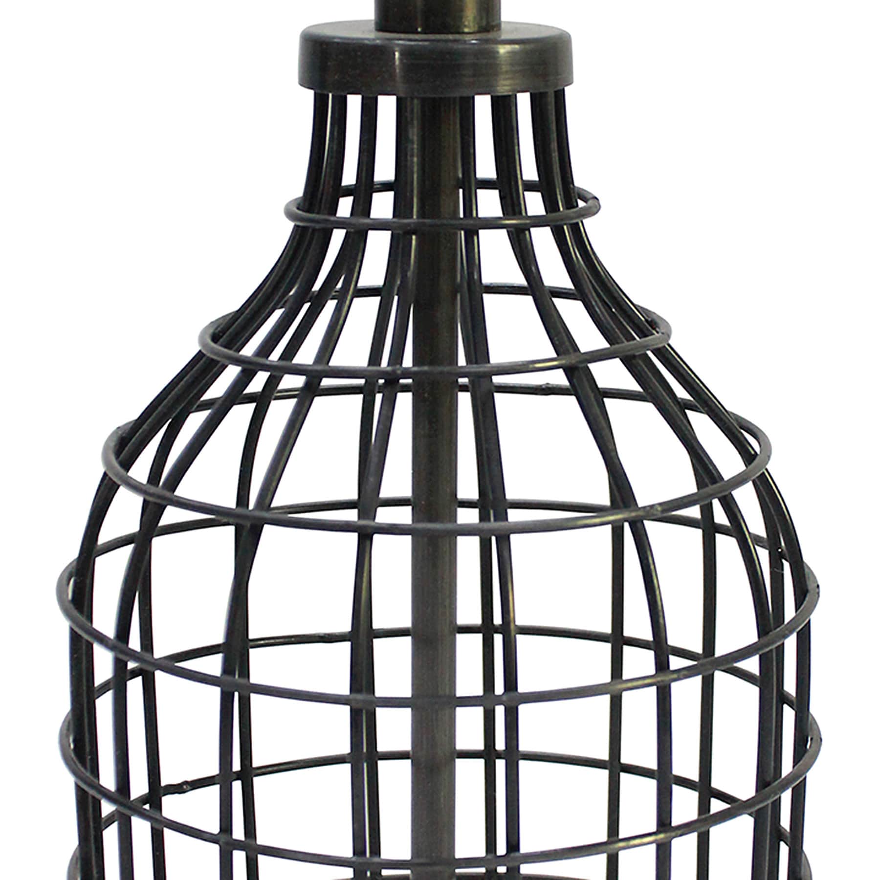 Ty Pennington Gold Wood Wired Small Lamp Base, 13"