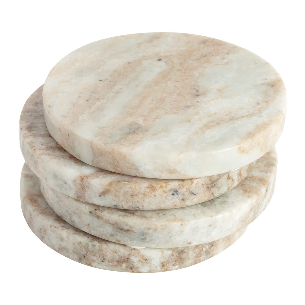 Set of 4 Desert Round Marble Coasters