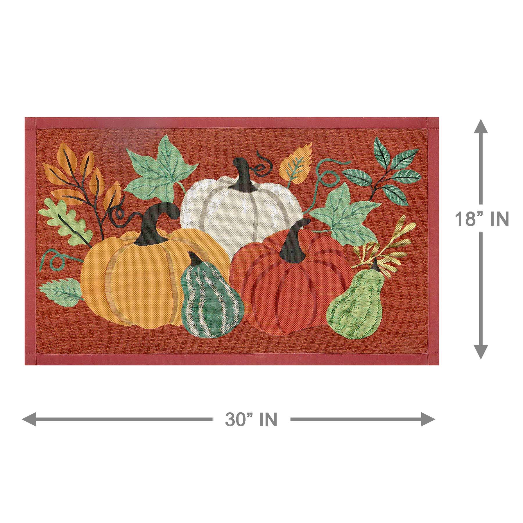 Pumpkin Patch Fall Kitchen Mat, 18x30