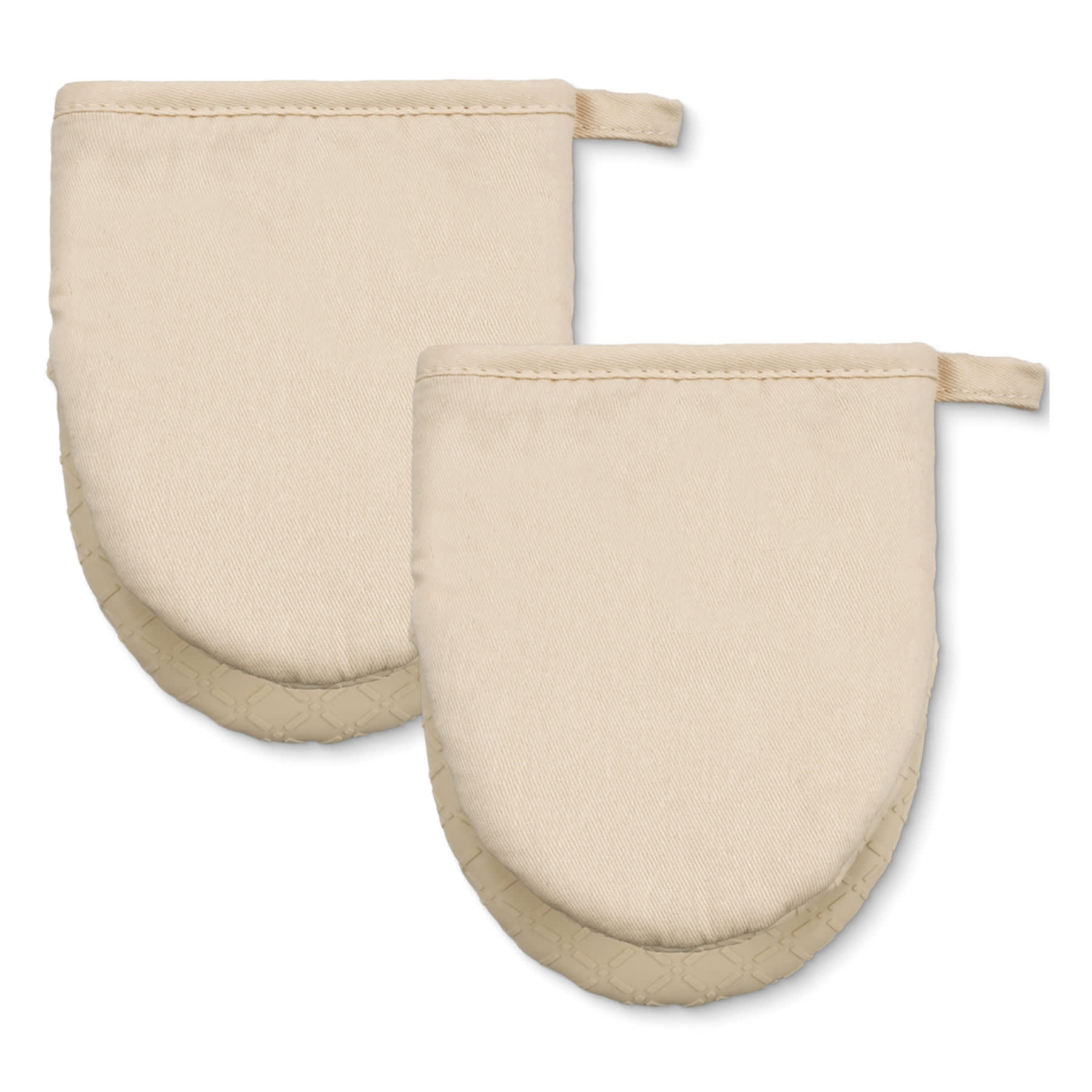 Set of 2 Taupe Silicone Mini Mitts