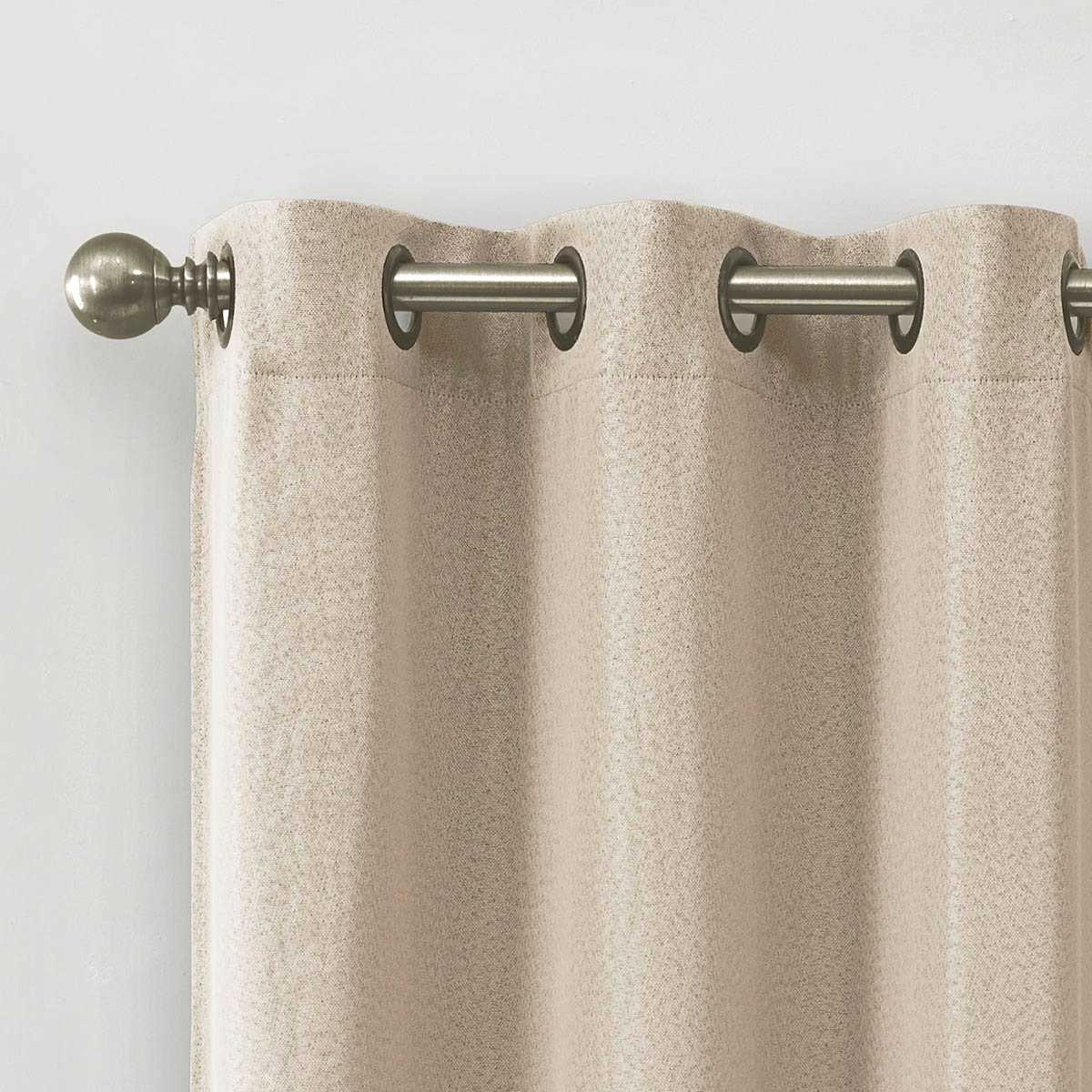 2-Pack Denver Beige Blackout Grommet Curtain Panels, 63"