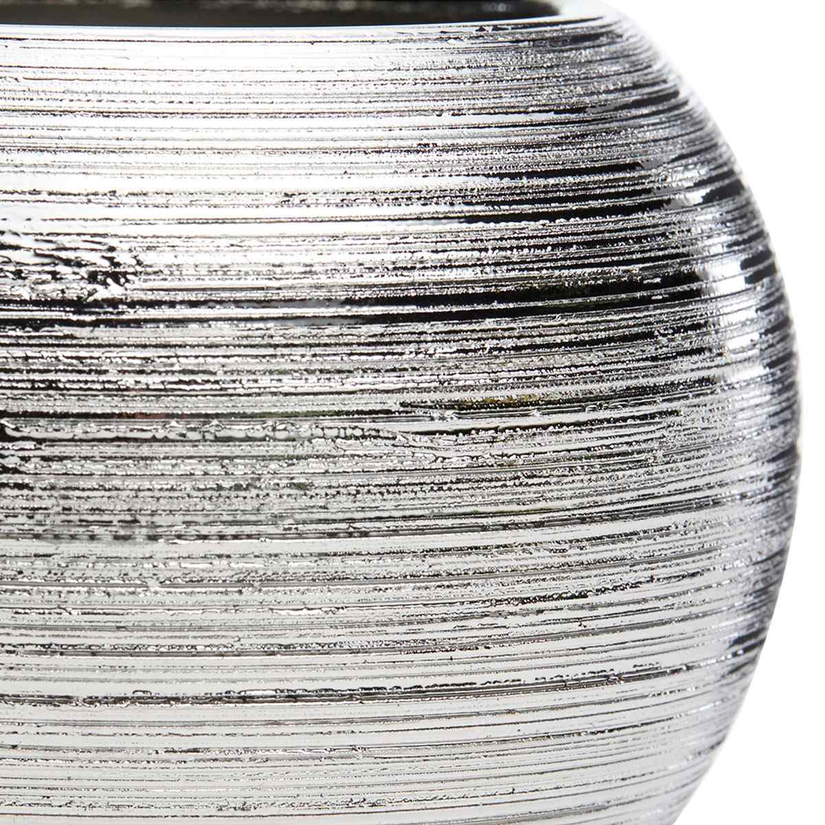 Crosby St. Indoor Silver Round Textured Planter, 5"