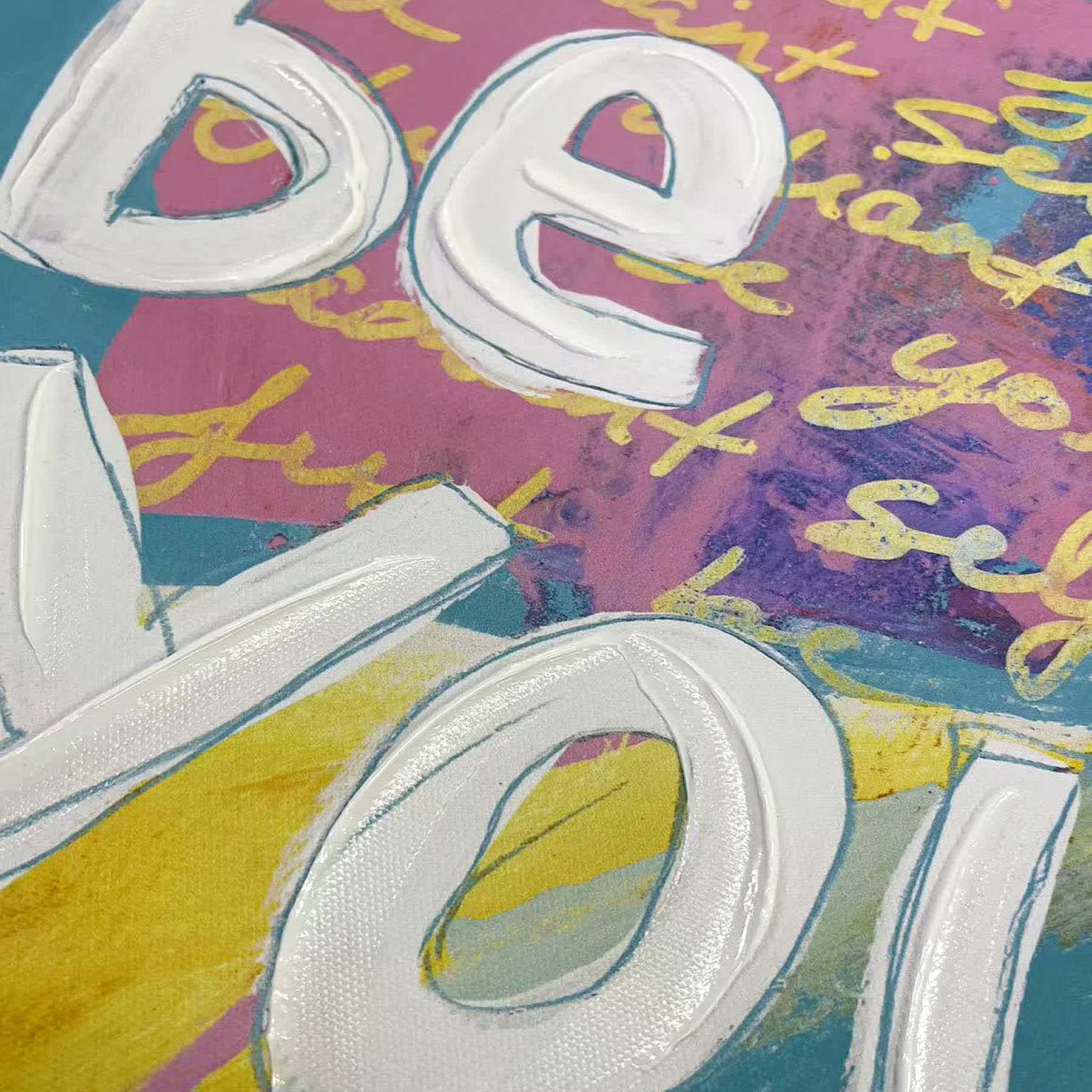 Be You Colorful Canvas Wall Art, 12x16