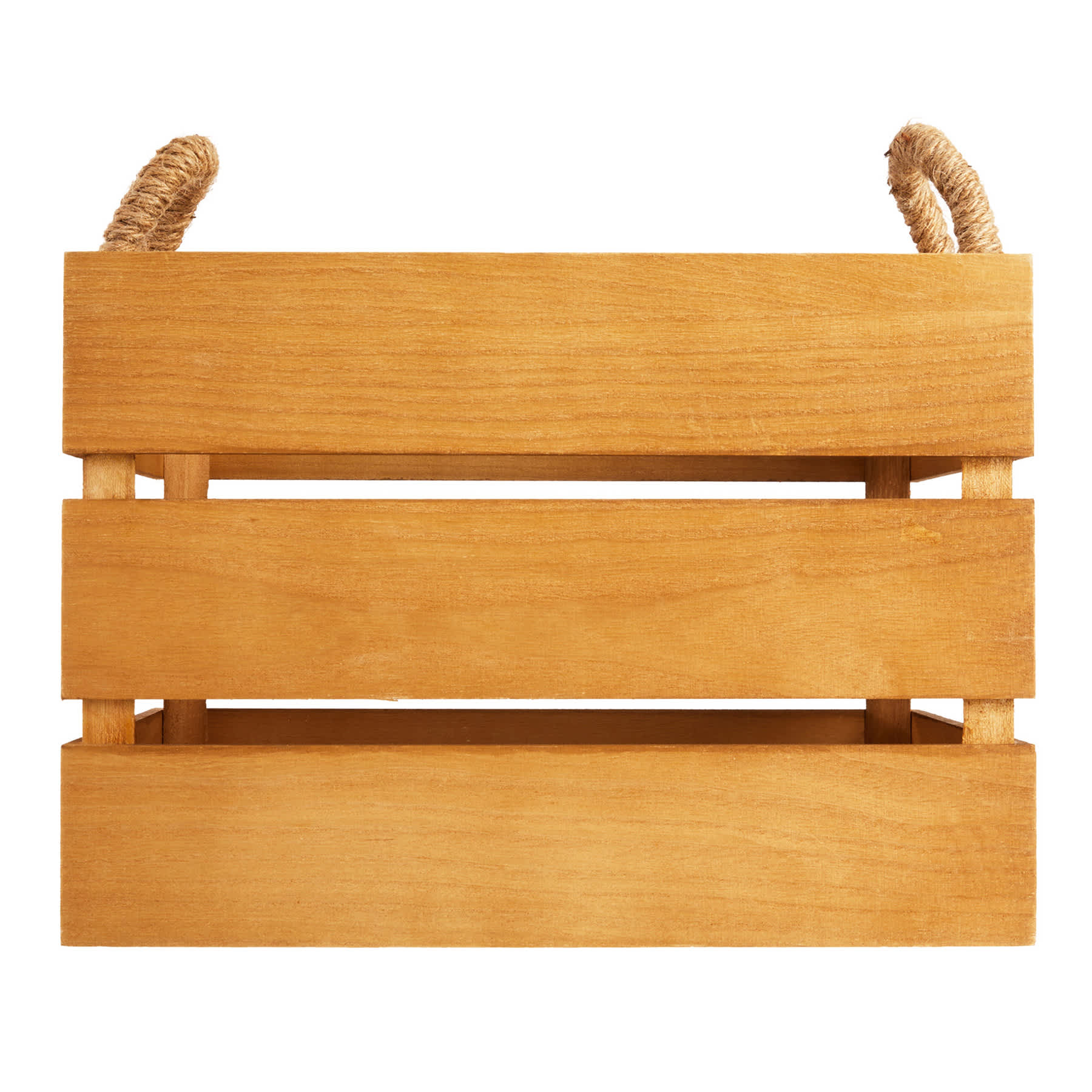 Honeybloom Natural Wooden Storage Basket, Large