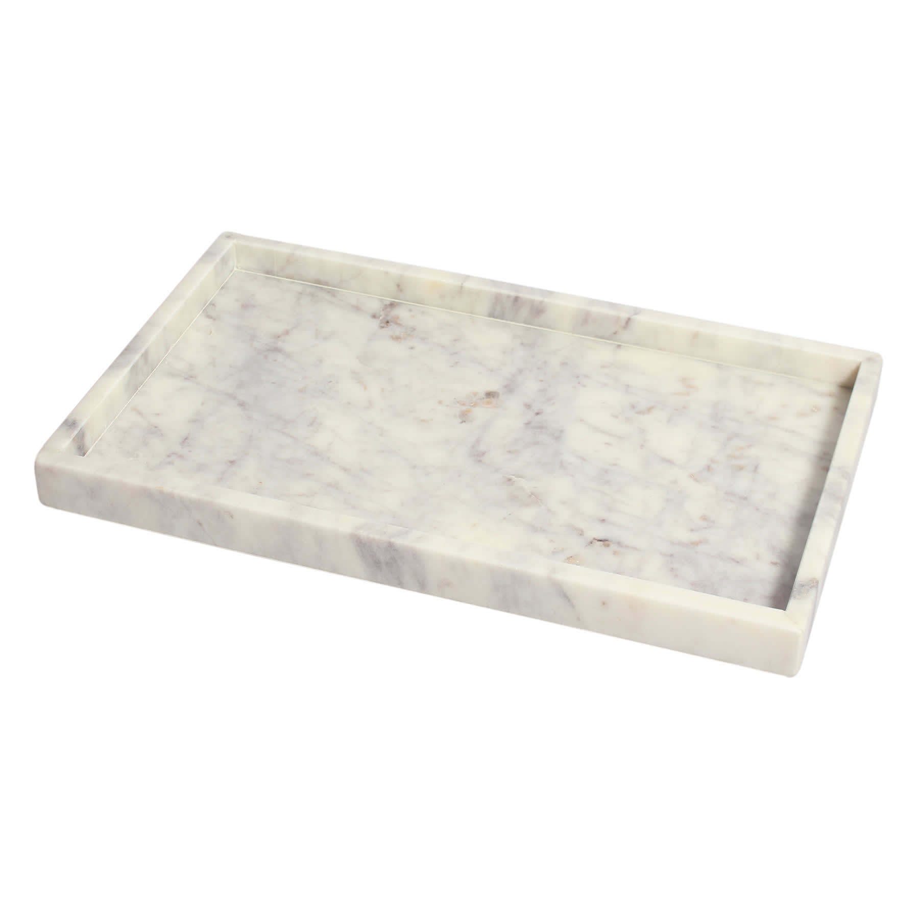 Bistro White Marble Tray