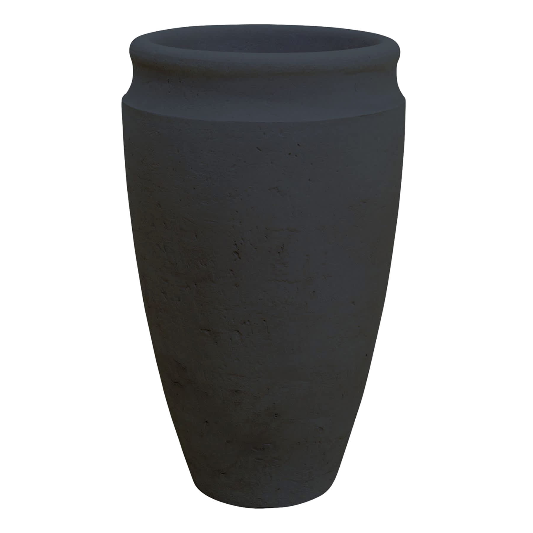 Japi Black Antique Tall Outdoor Planter, Small