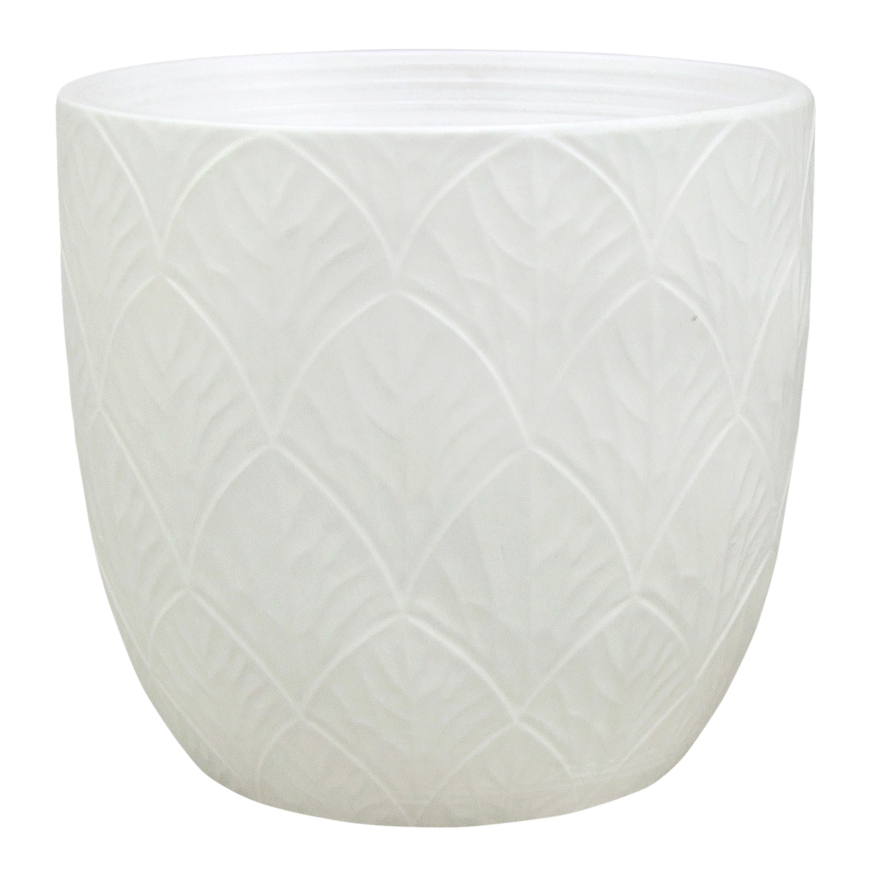Found & Fable Indoor Sally White Planter, Medium