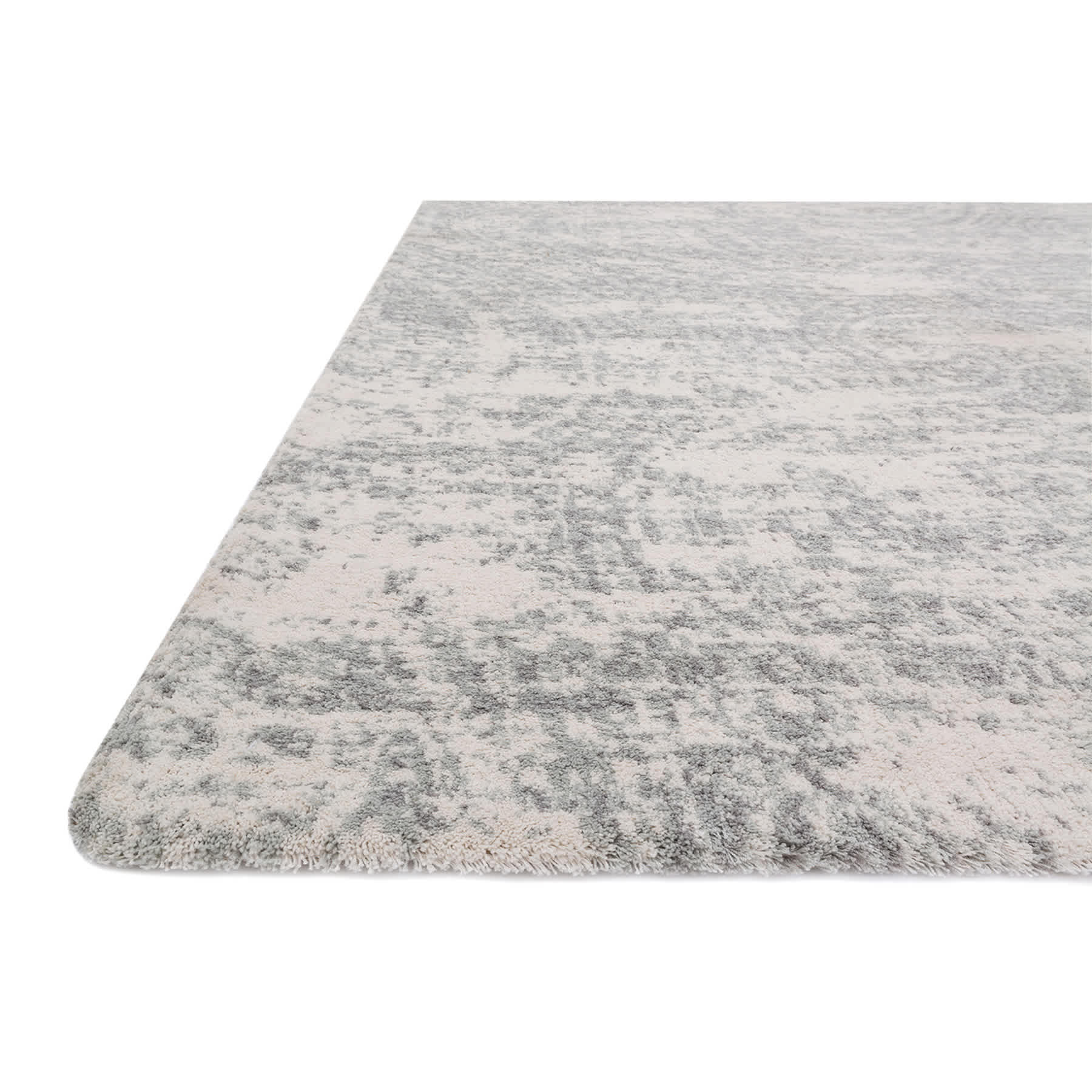 (A252) Willow Grey Microfiber Area Rug, 5x7