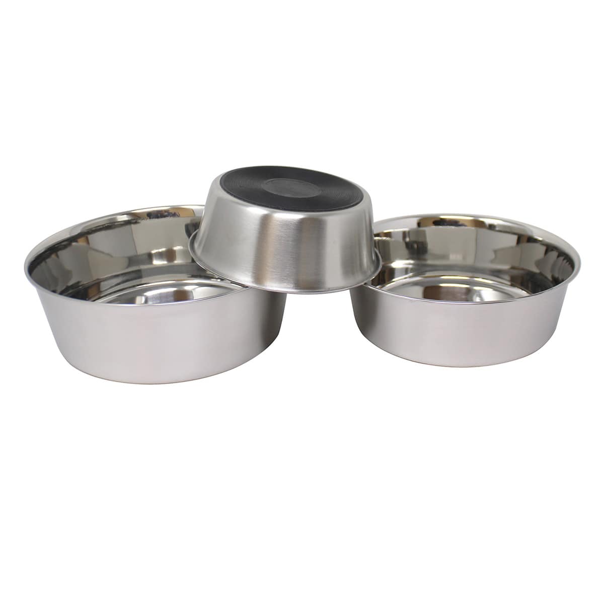 Stainless Steel Bowl W Rubber Base 8 Cups
