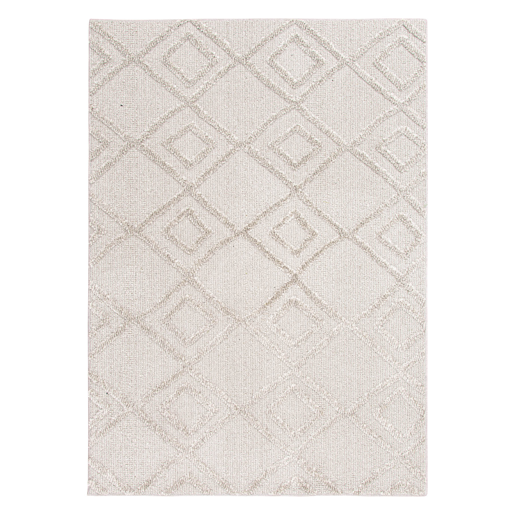 (D560) Brantley Grey Diamond Design Area Rug, 5x7