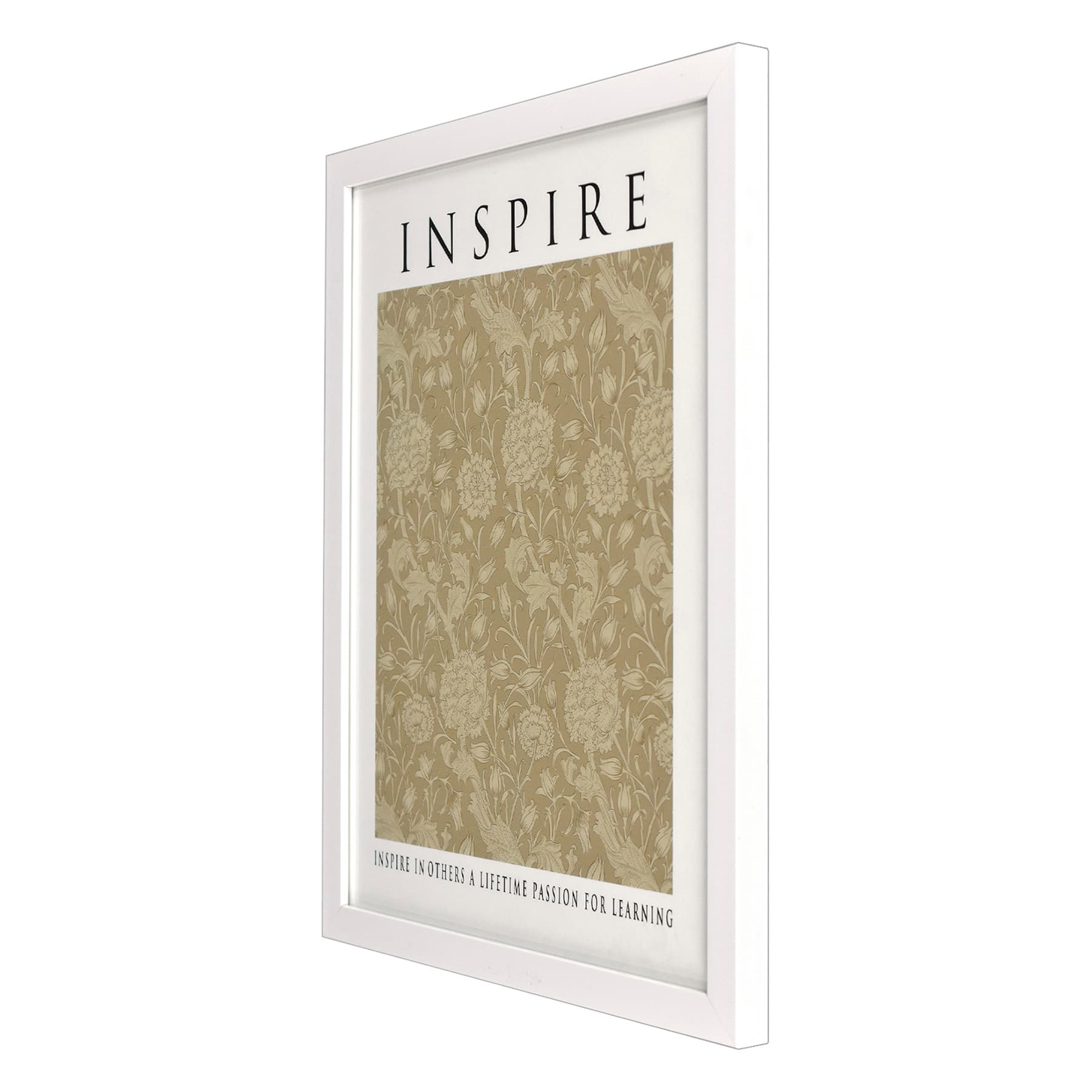 Glass Framed Inspire Print Wall Art, 13x17